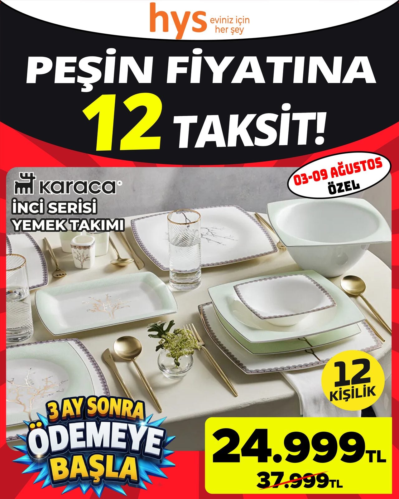 Karaca İnci Serisi Yemek Takımı