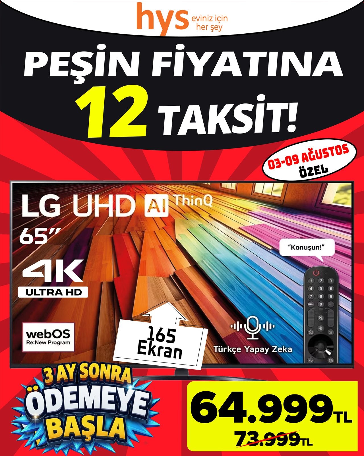 LG 65 İnç UHD TV