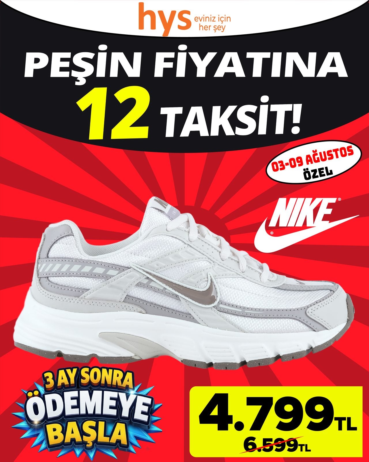Nike Beyaz Spor Ayakkabı