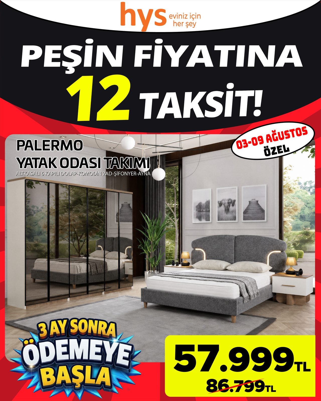 Palermo Yatak Odası Takımı Ürün ana görseli
