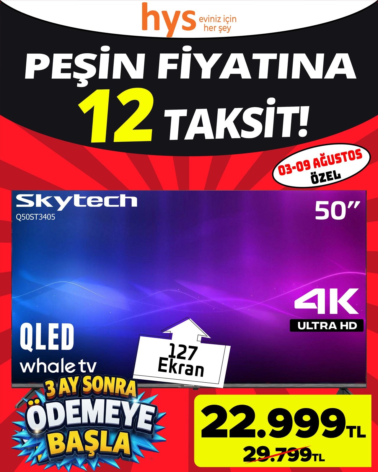 Skytech 50 İnç QLED TV