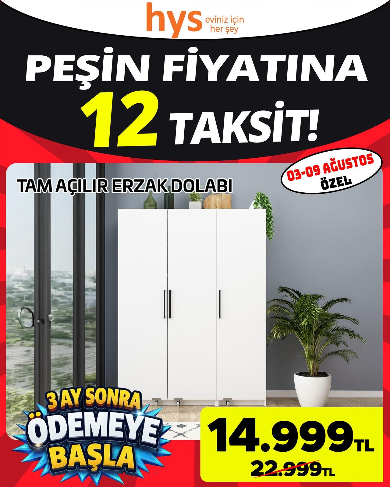 Tam Açılır Erzak Dolabı Ürün ana görseli