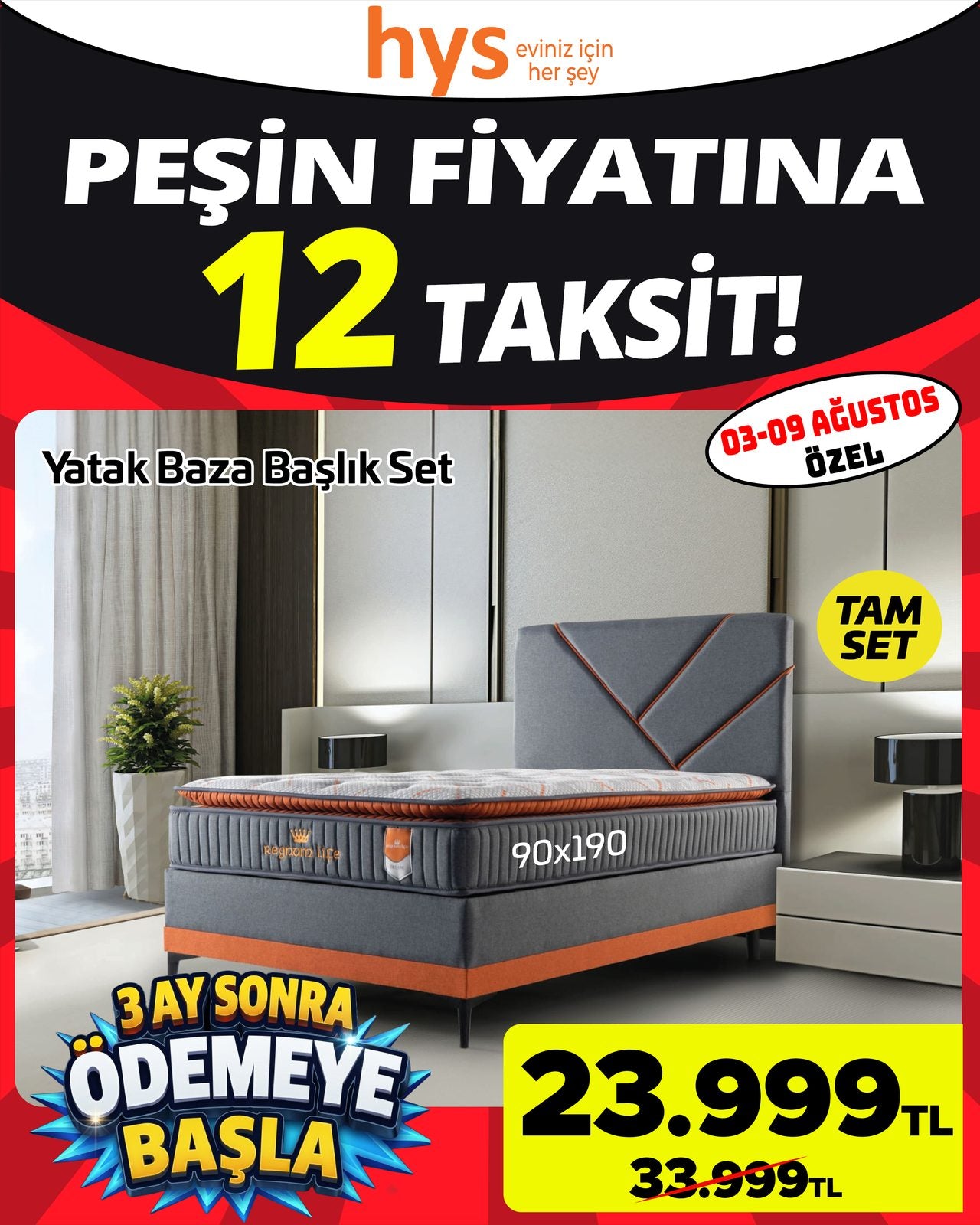 Tek Kişilik Yatak Baza Başlık Seti Ürün ana görseli