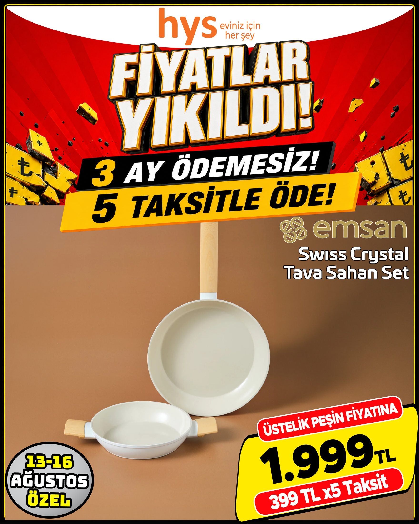 Emsan Swiss Crystal Tava Sahan Set