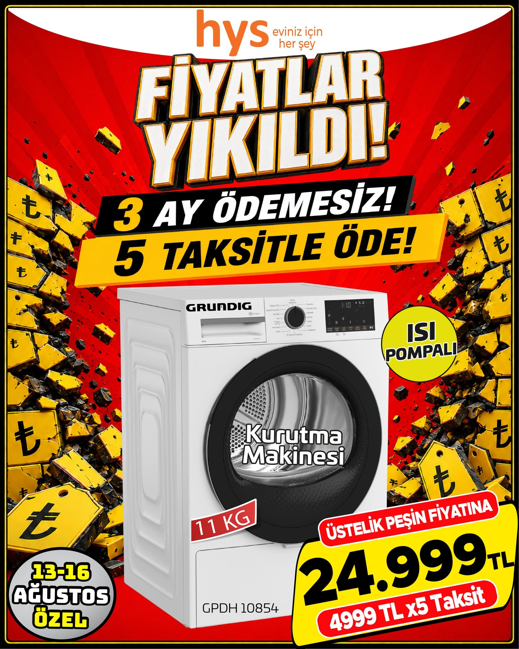 Grundig 11 Kg Kurutma Makinesi