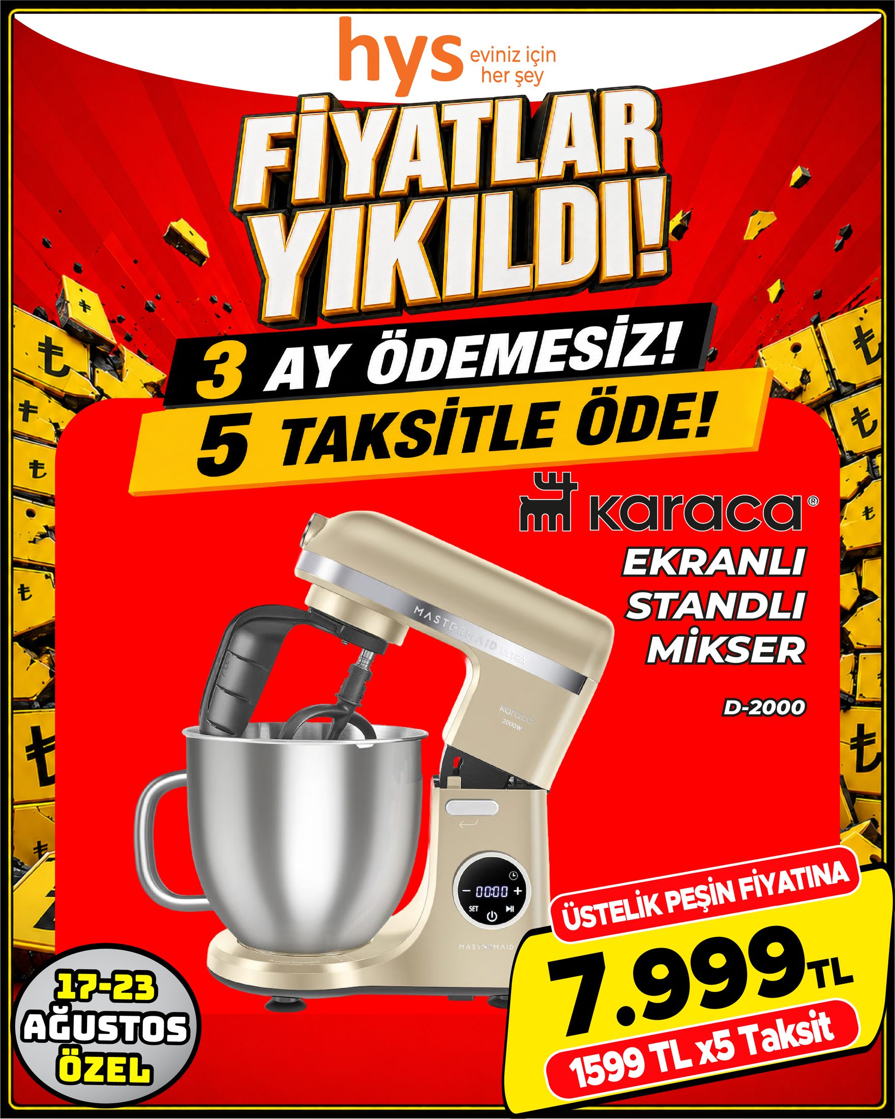 Karaca Ekranlı Standlı Mikser D-2000 Ürün ana görseli