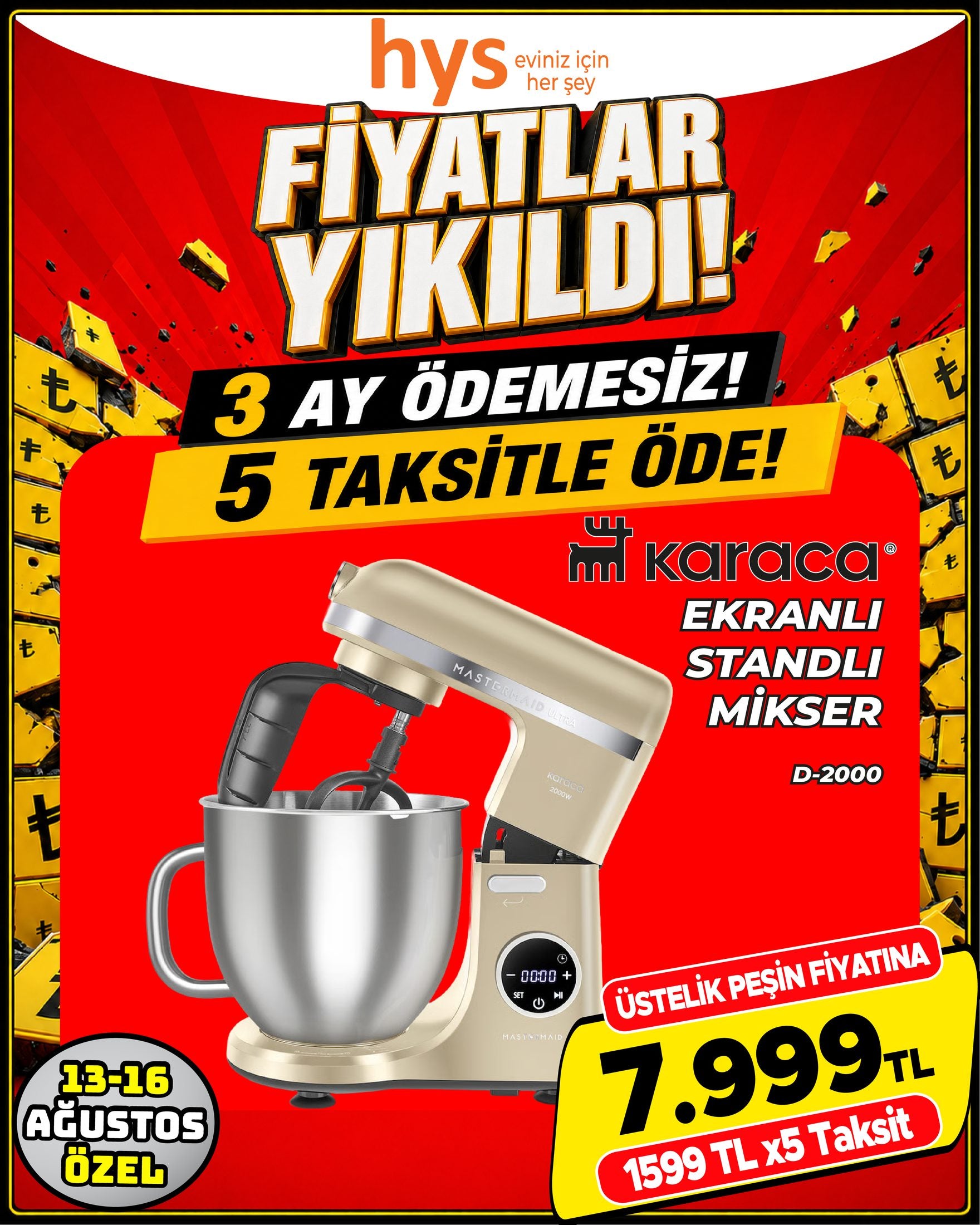 Karaca Ekranlı Standlı Mikser