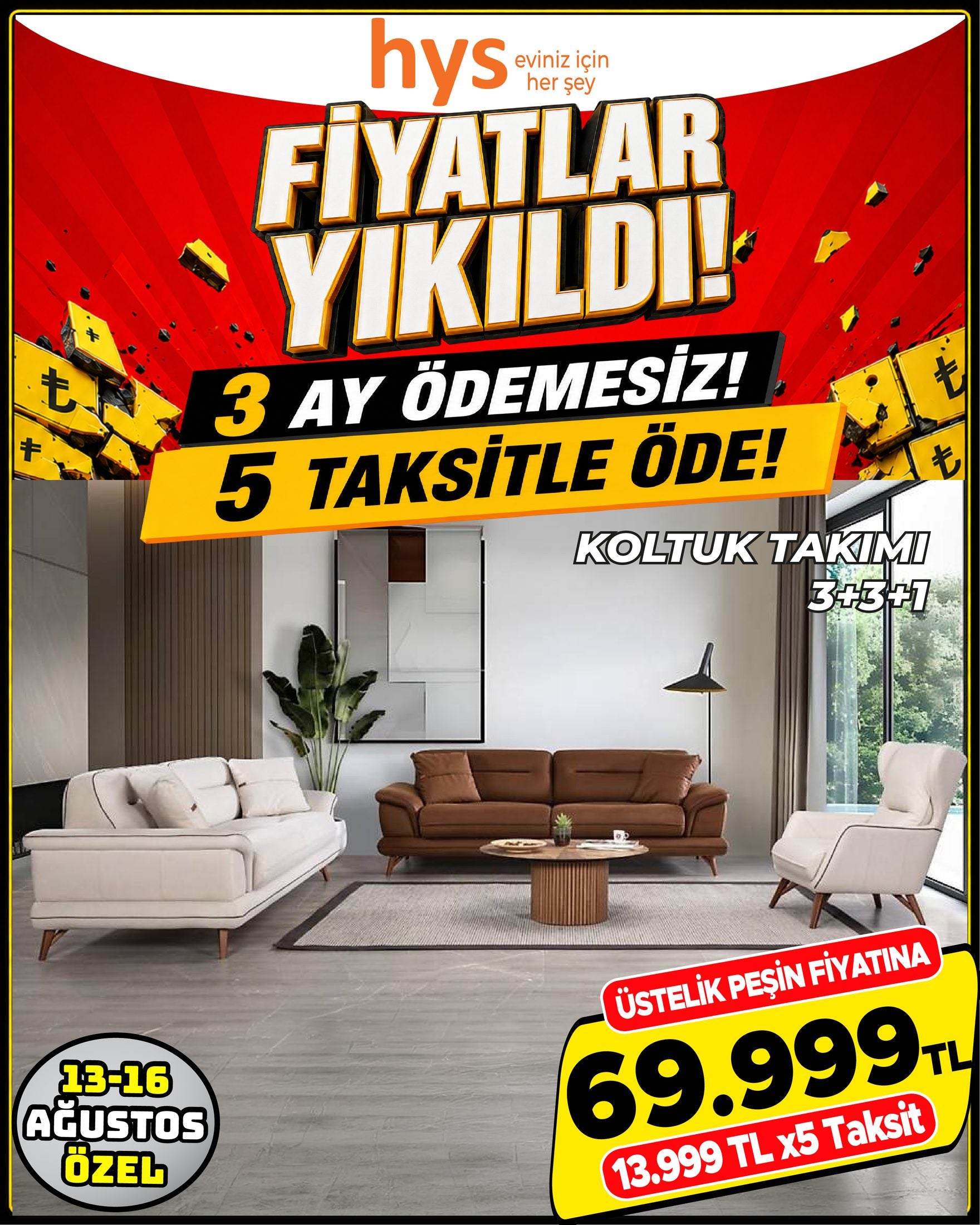 Koltuk Takımı 3+3+1 Model 3