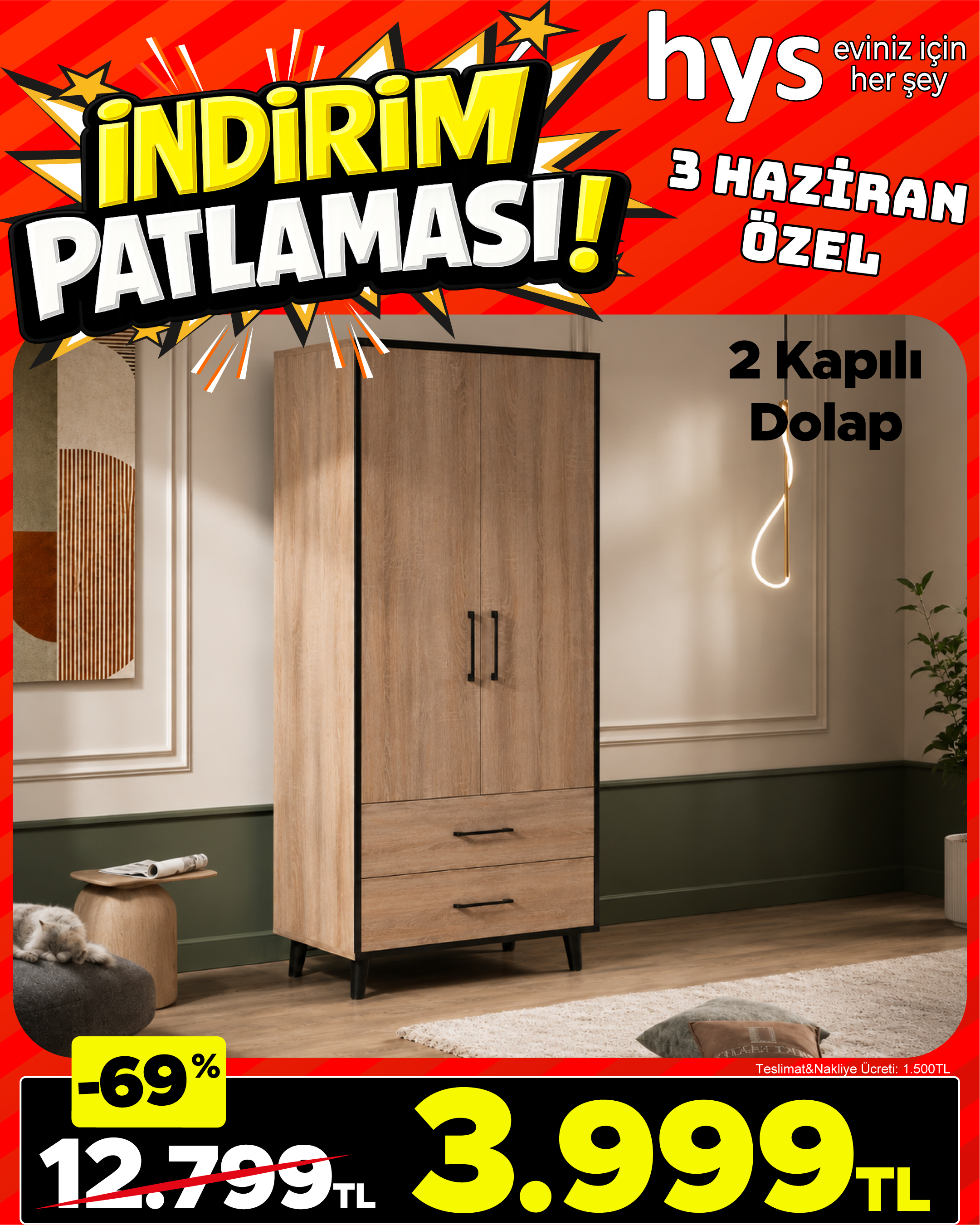 2 Kapılı Dolap