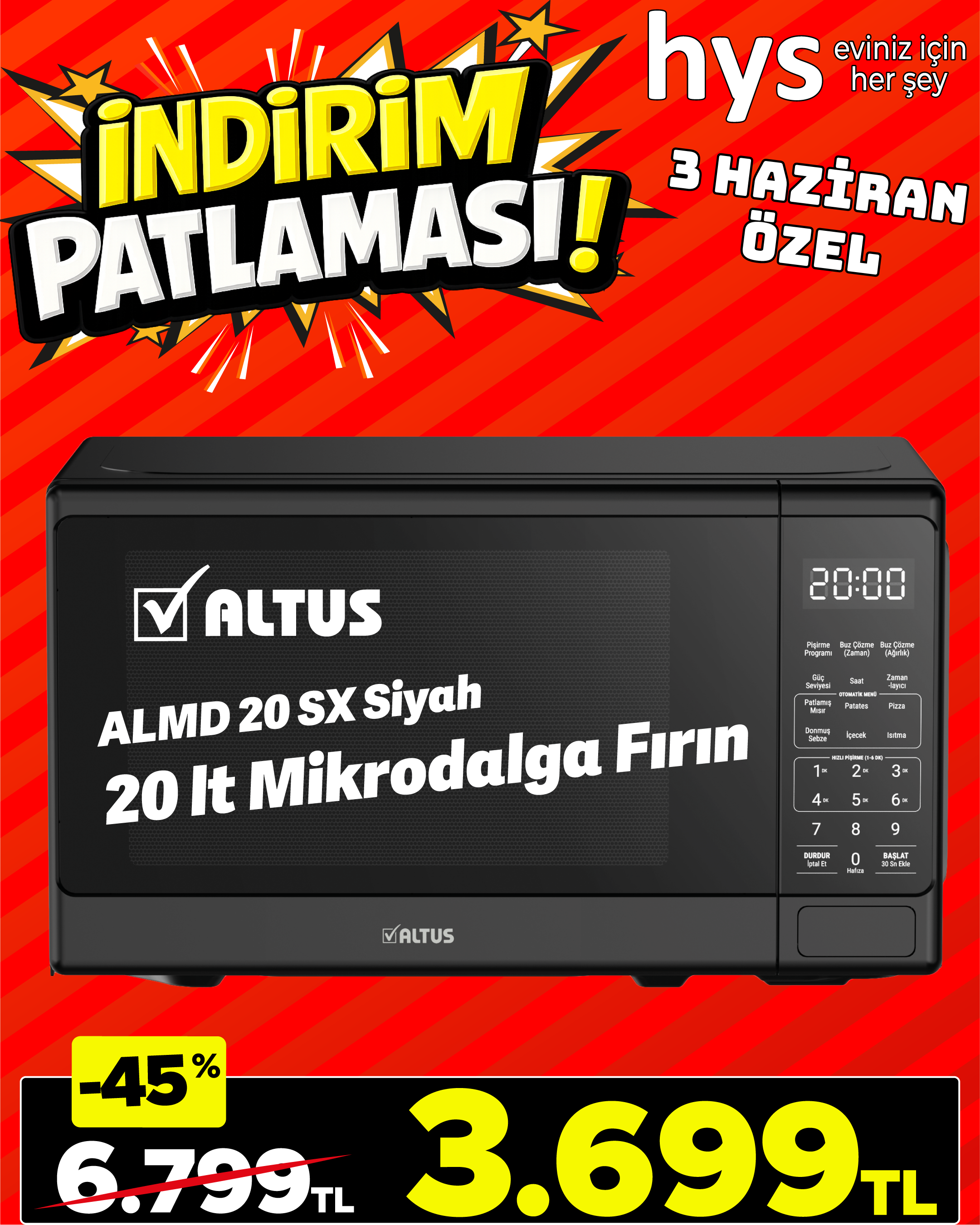 Altus Mikrodalga Fırın Ürün ana görseli