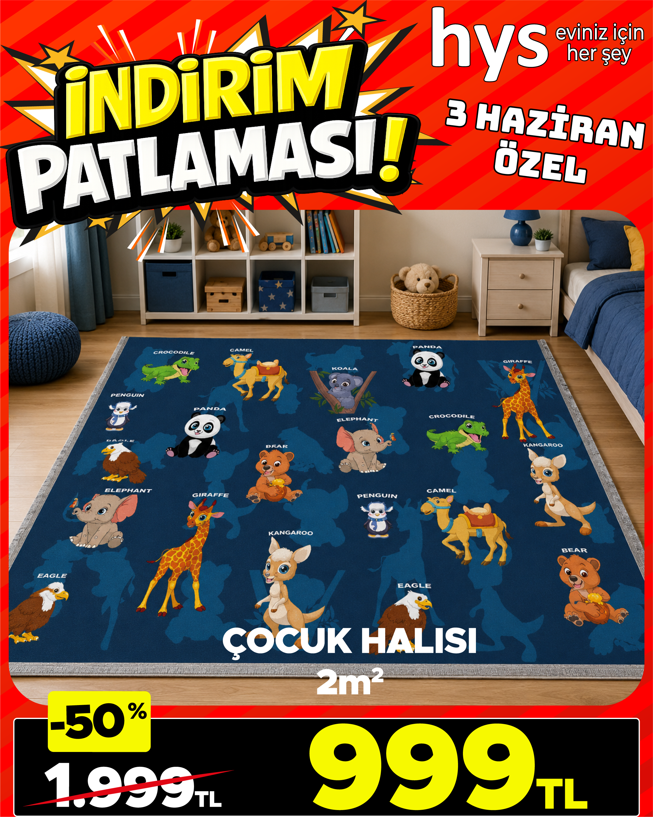 Çocuk Halısı 2m²