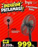 CVS Ayaklı Vantilatör