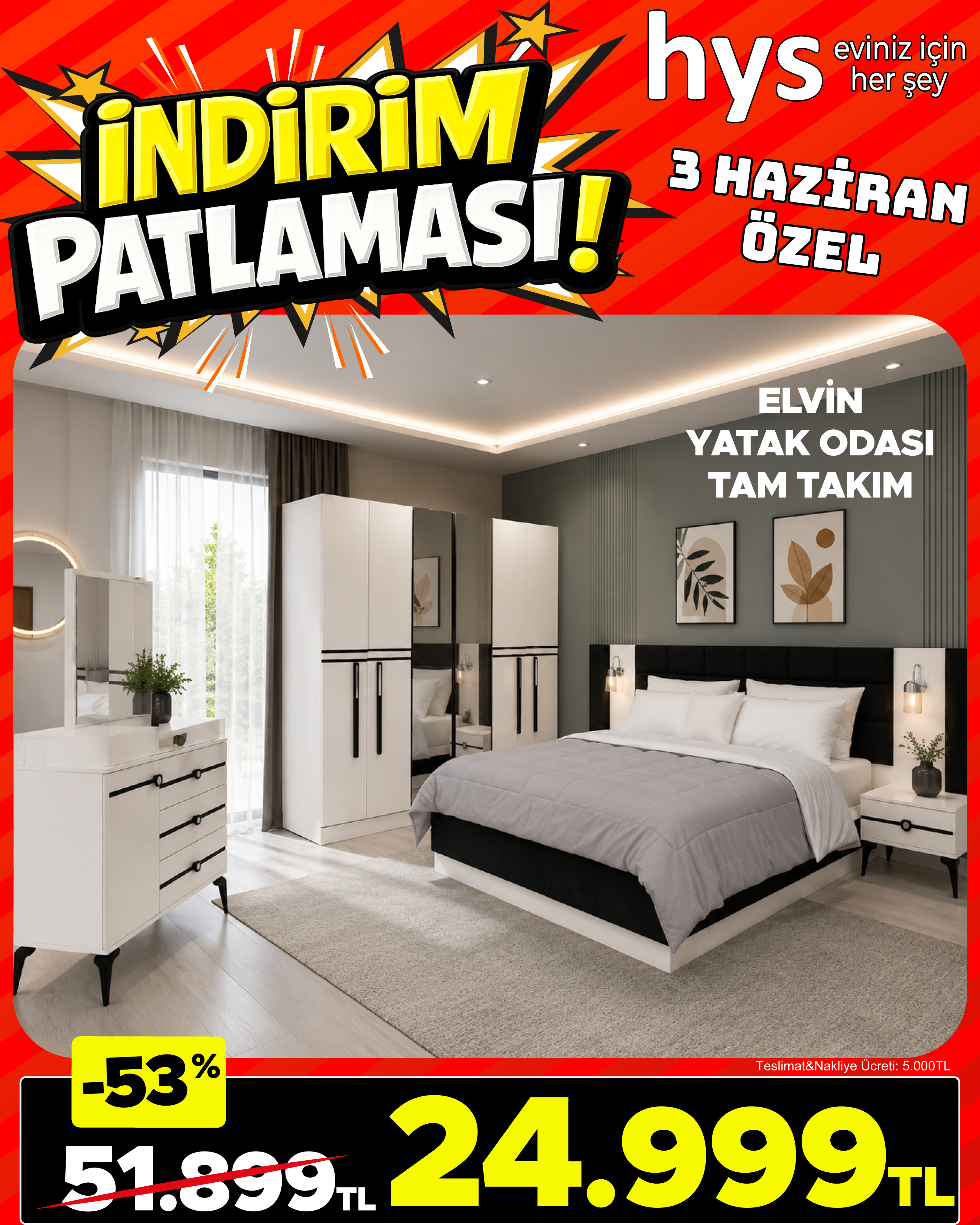 Elvin Yatak Odası Tam Takım