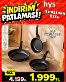 Emsan 3’lü Döküm Tava Seti