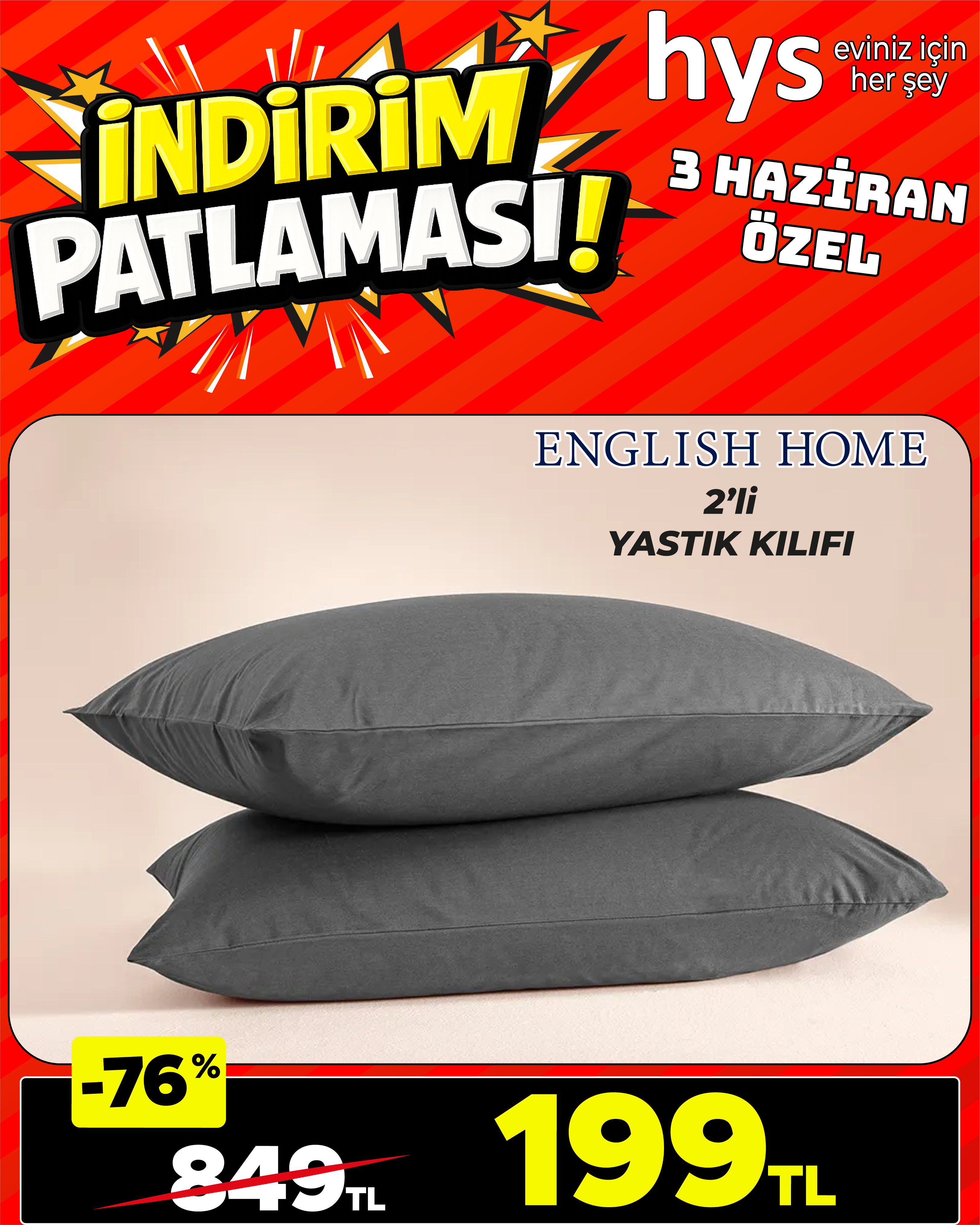 English Home 2’li Yastık Kılıfı Ürün ana görseli