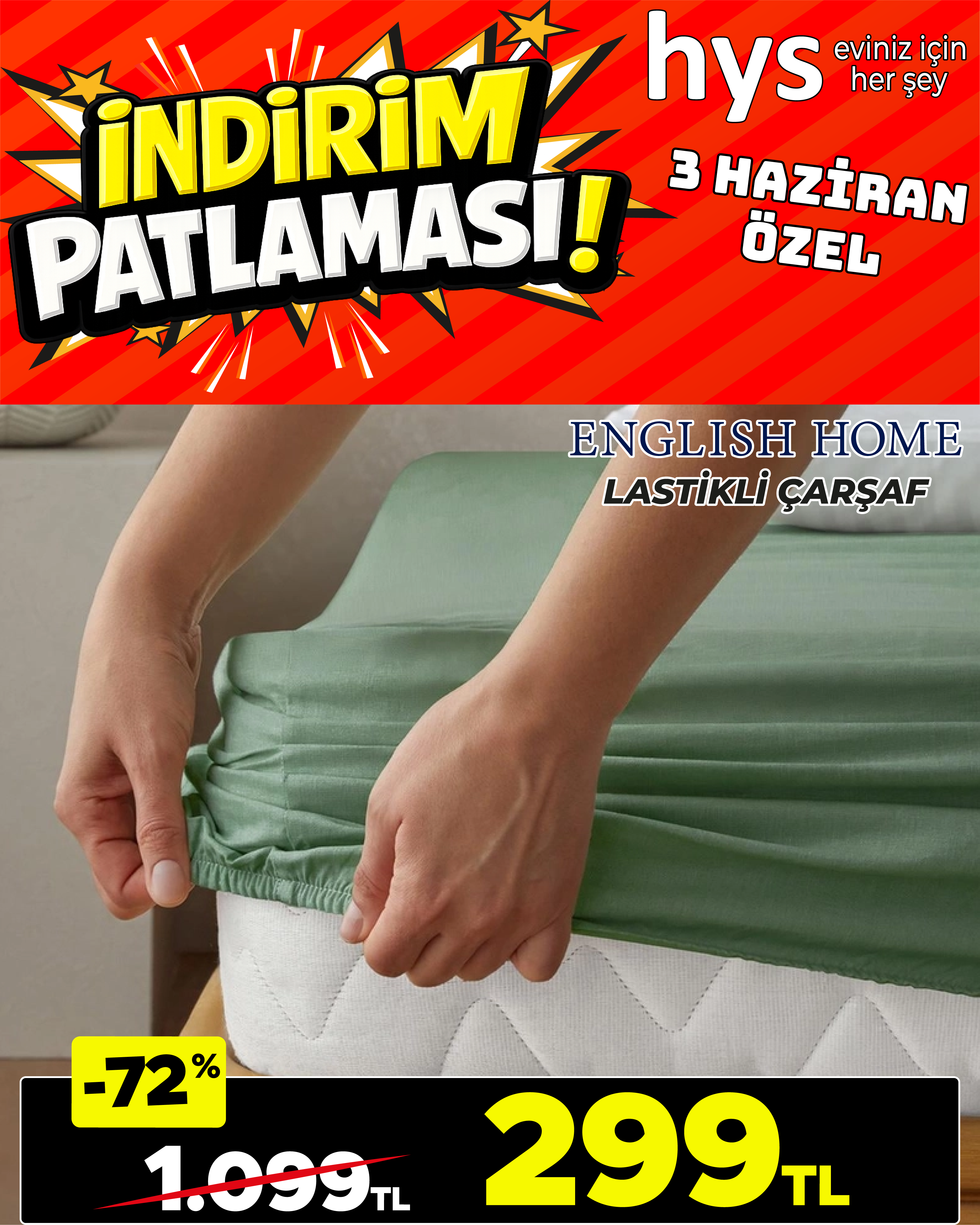 English Home Lastikli Çarşaf Ürün ana görseli