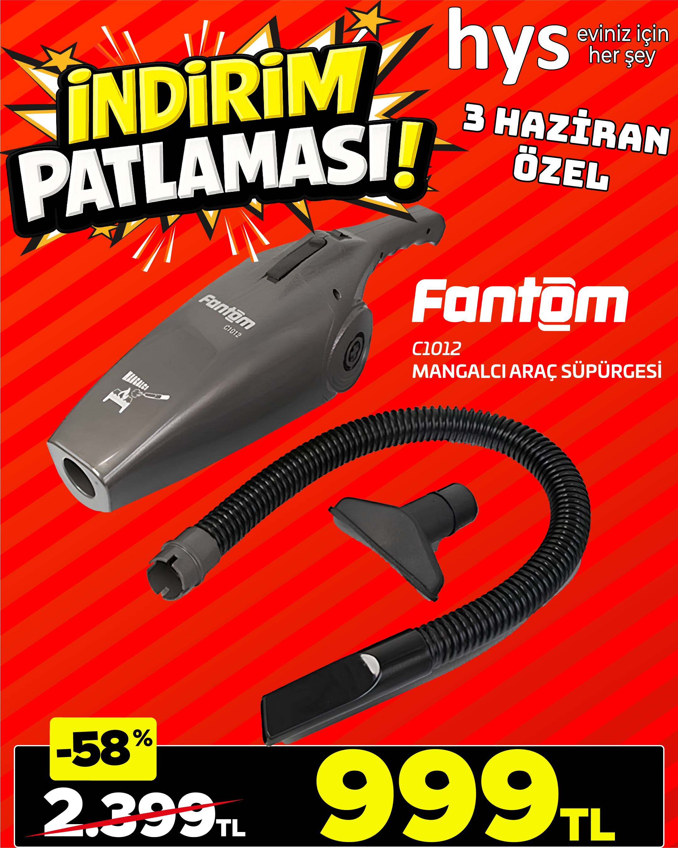 Fantom Araç Süpürgesi