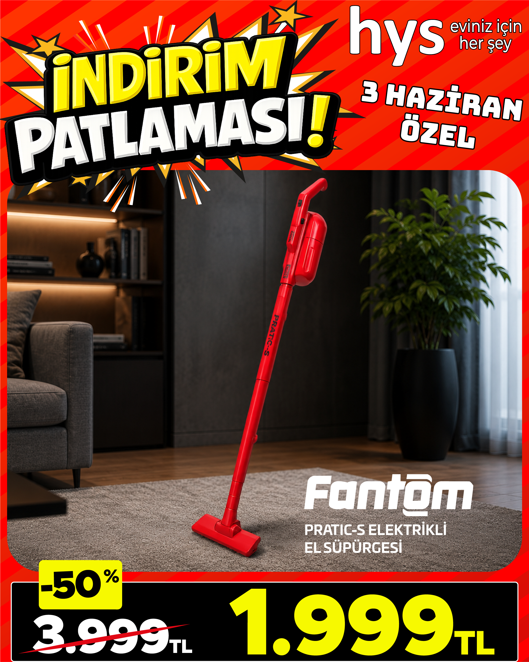 Fantom Elektrikli El Süpürgesi