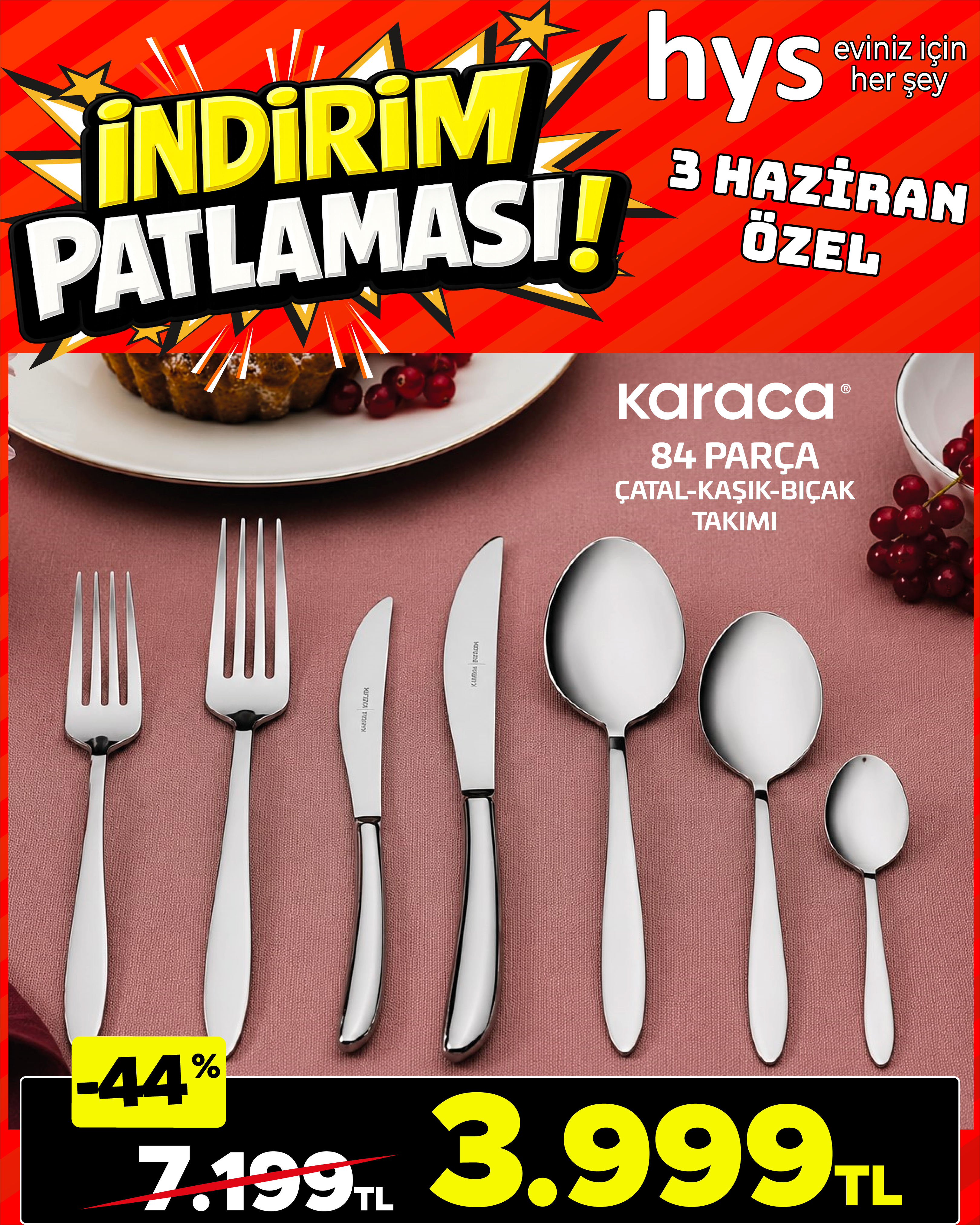 Karaca 84 Parça Çatal Kaşık Bıçak Takımı