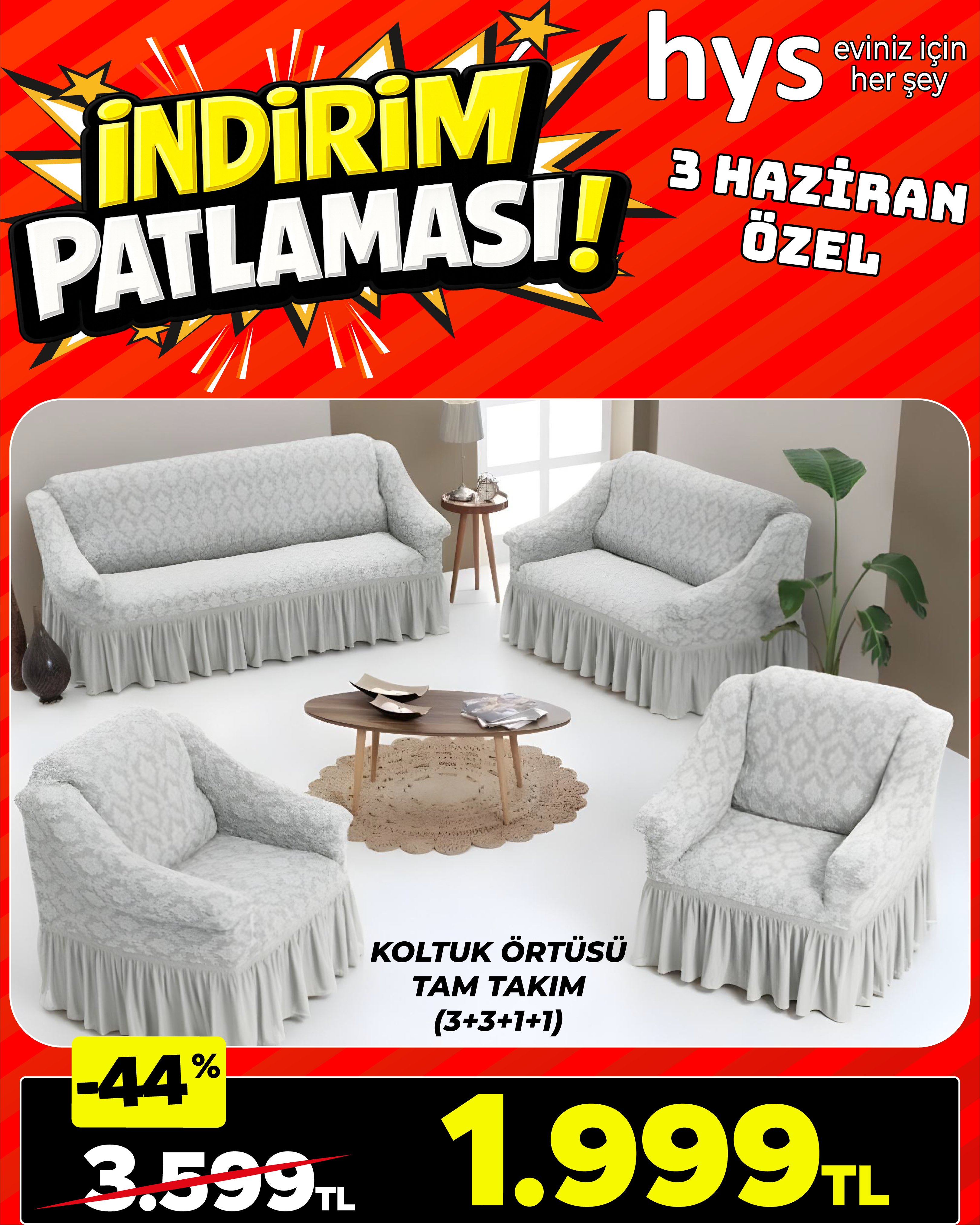 Koltuk Örtüsü Tam Takım 3+3+1+1