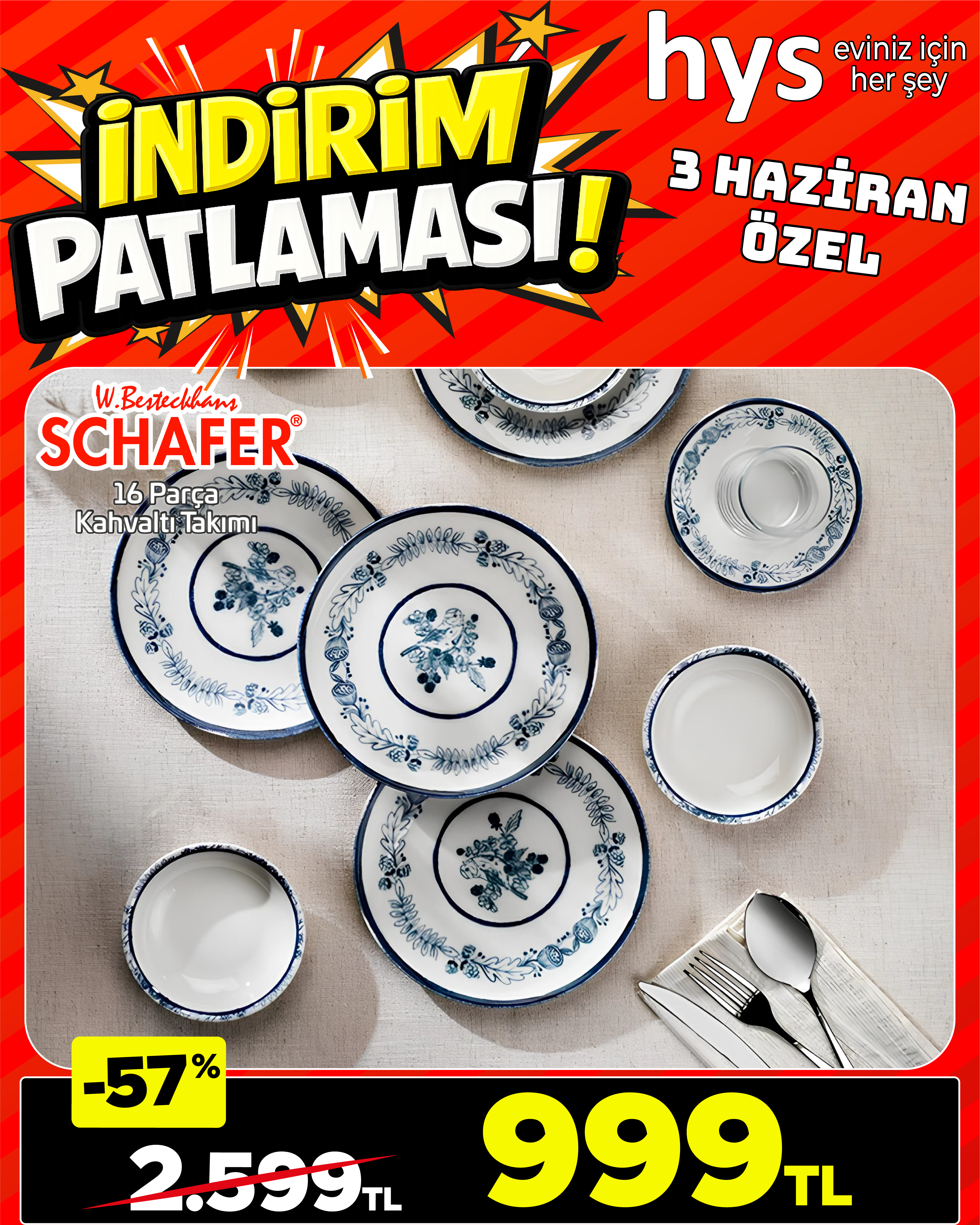 Schafer 16 Parça Kahvaltı Takımı Ürün ana görseli
