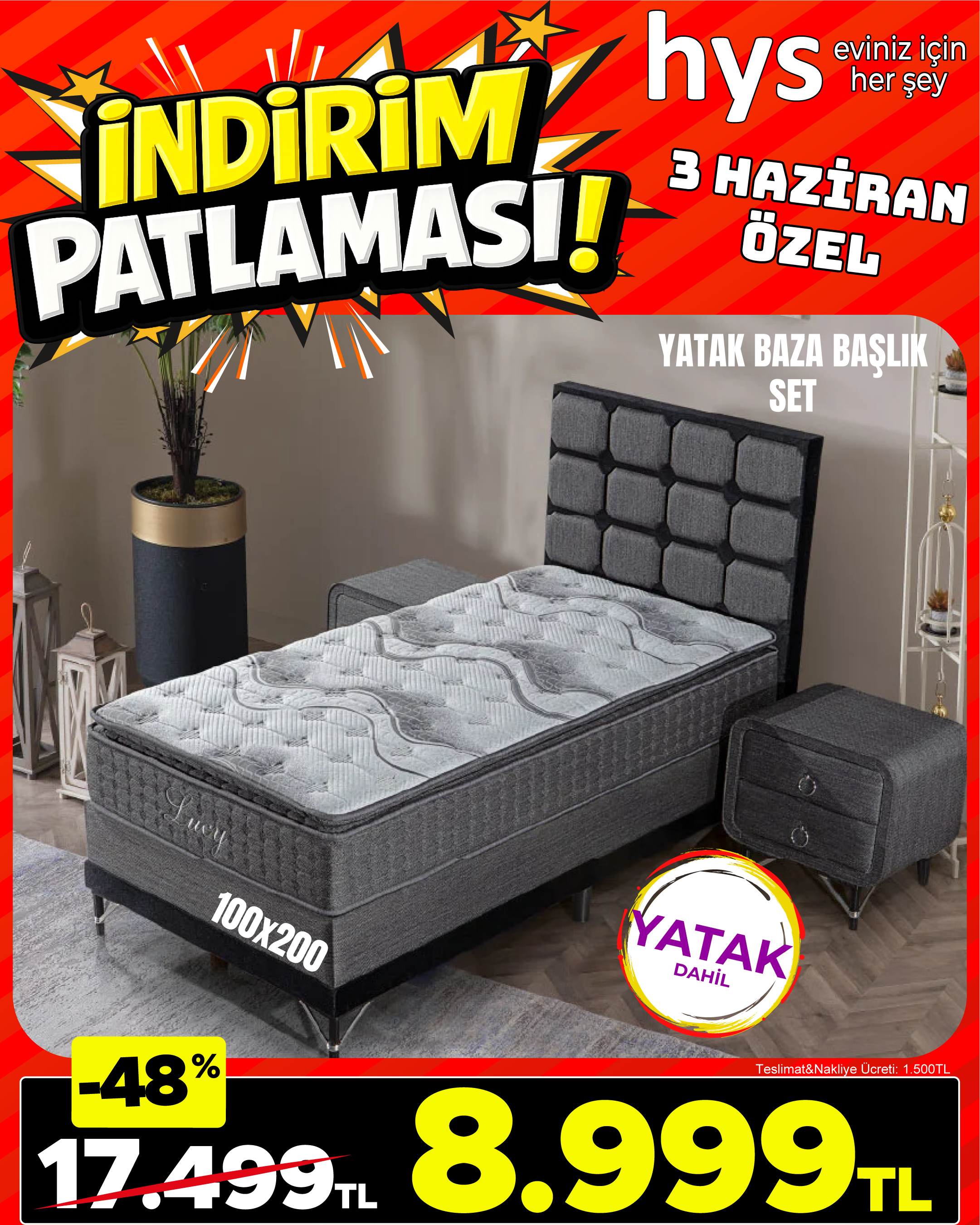 Yatak Baza Başlık Seti 100x200