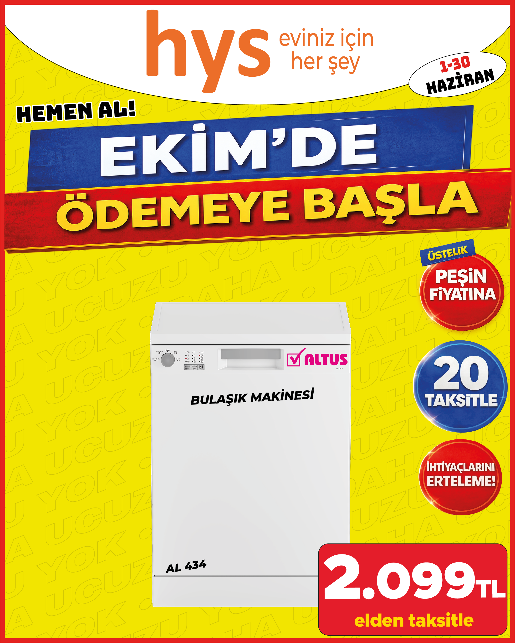 Altus AL 434 Bulaşık Makinesi Ürün ana görseli