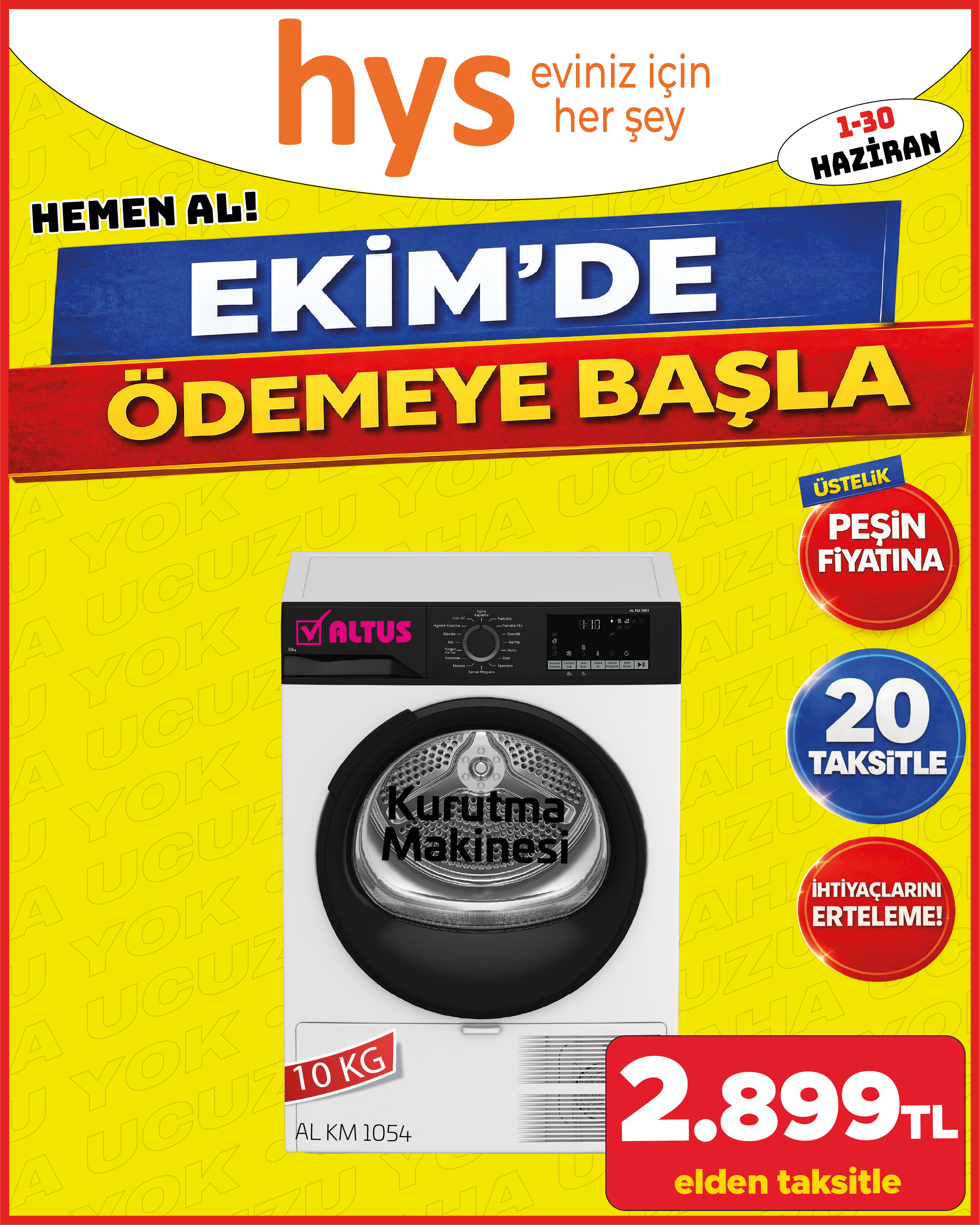 Altus AL KM 1054 Kurutma Makinesi Ürün ana görseli