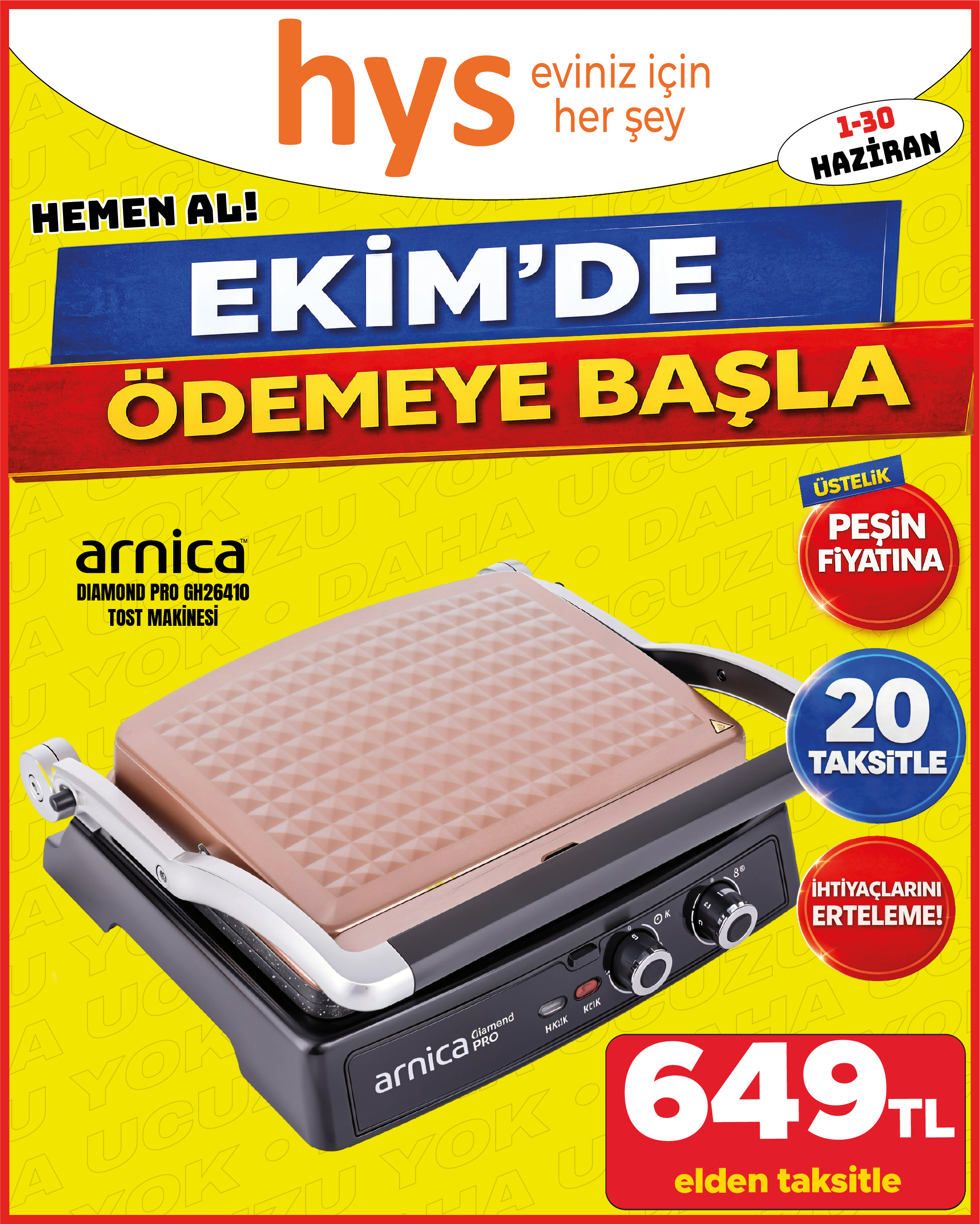 Arnica Diamond Pro GH26410 Tost Makinesi