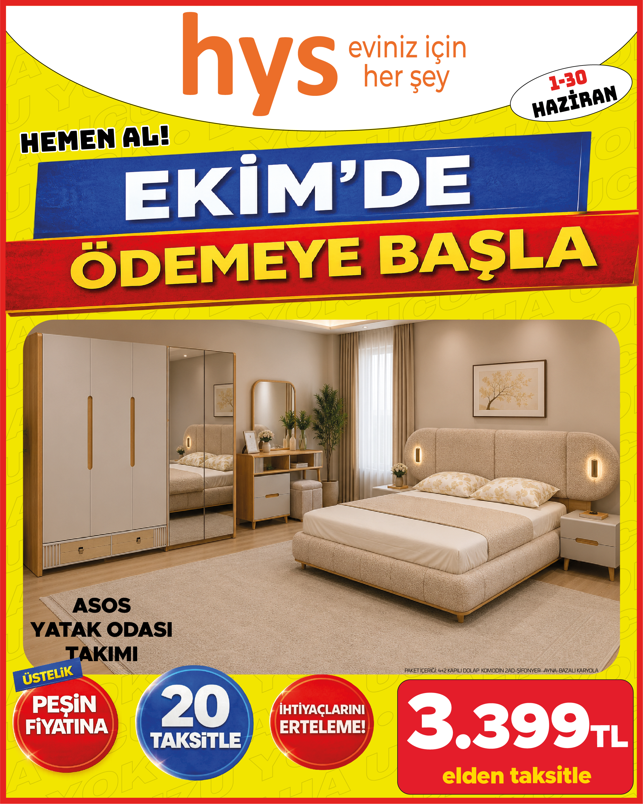 Asos Yatak Odası Takımı Ürün ana görseli
