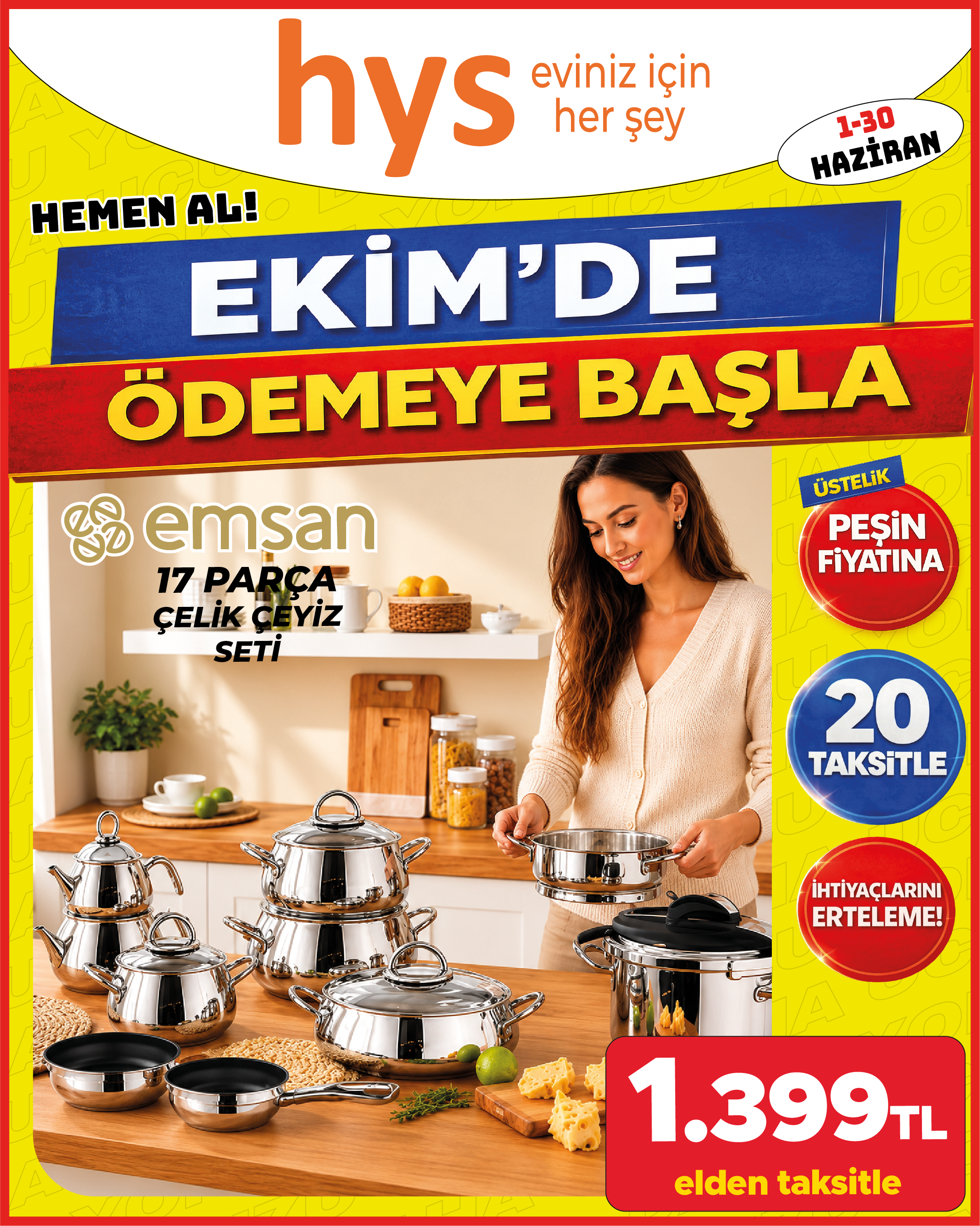 Emsan 17 Parça Çelik Çeyiz Seti