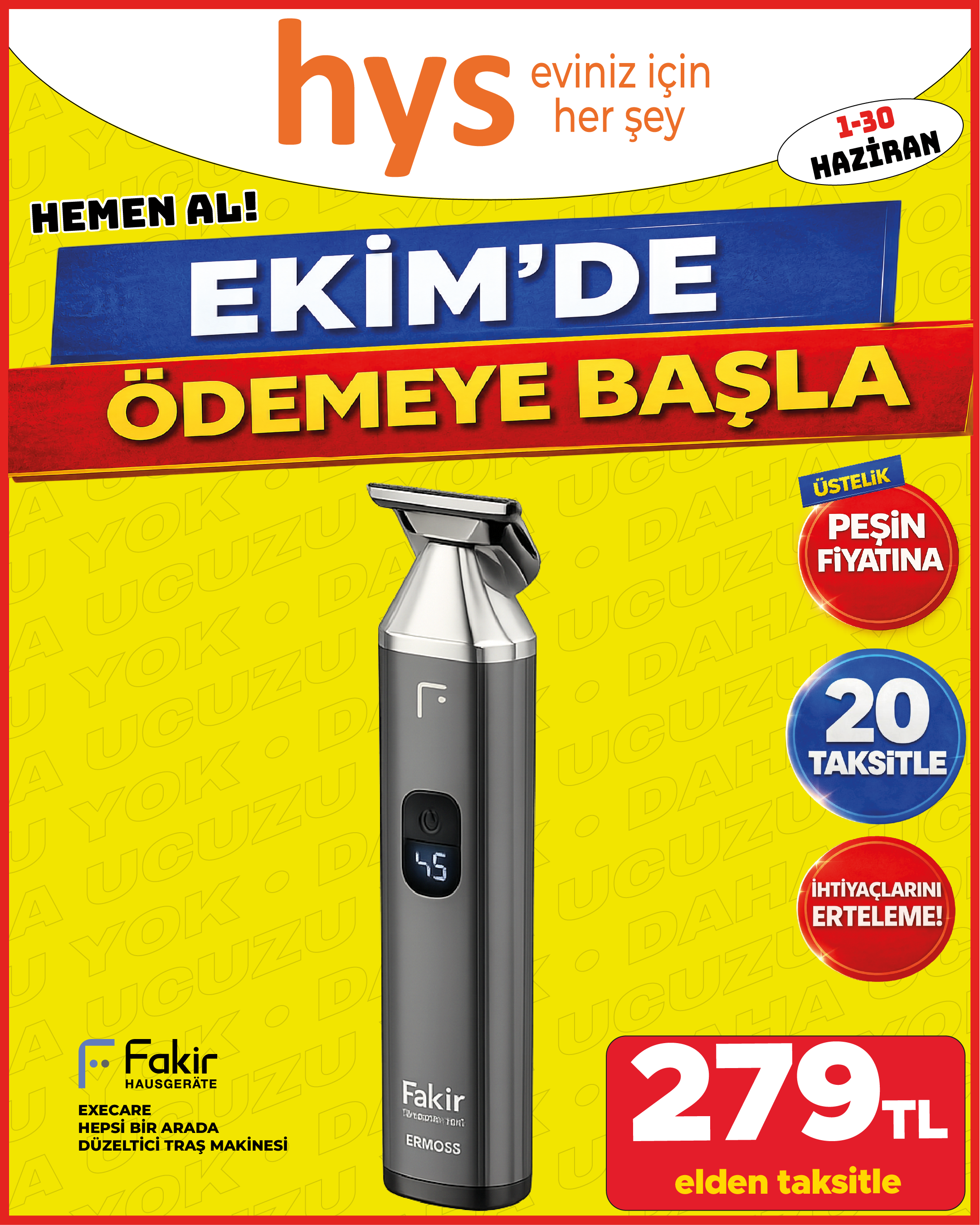 Fakir Execare Hepsi Bir Arada Duzeltici Tras Makinesi Ürün ana görseli