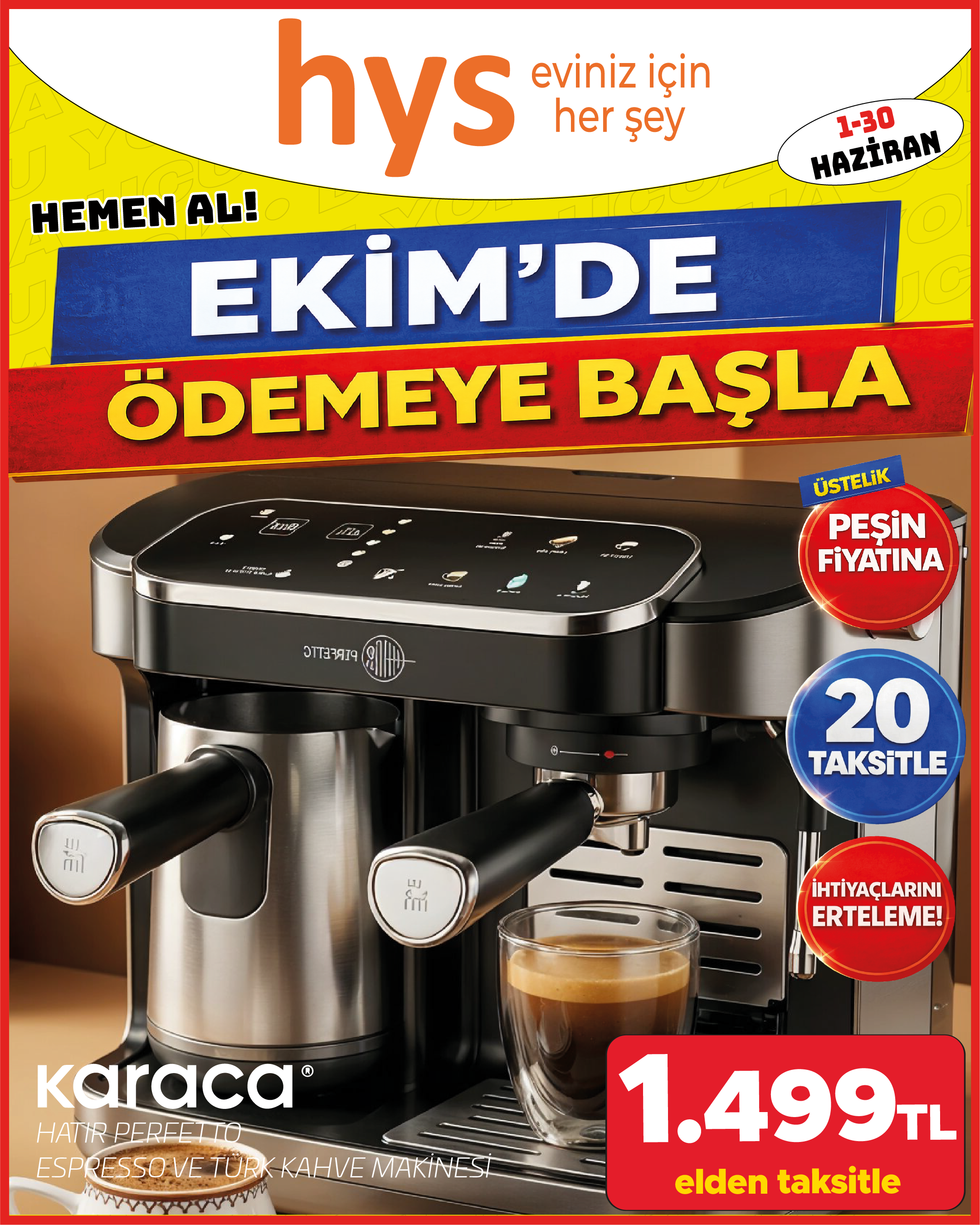 Karaca Hatir Perfetto Espresso Ve Türk Kahve Makinesi Ürün ana görseli