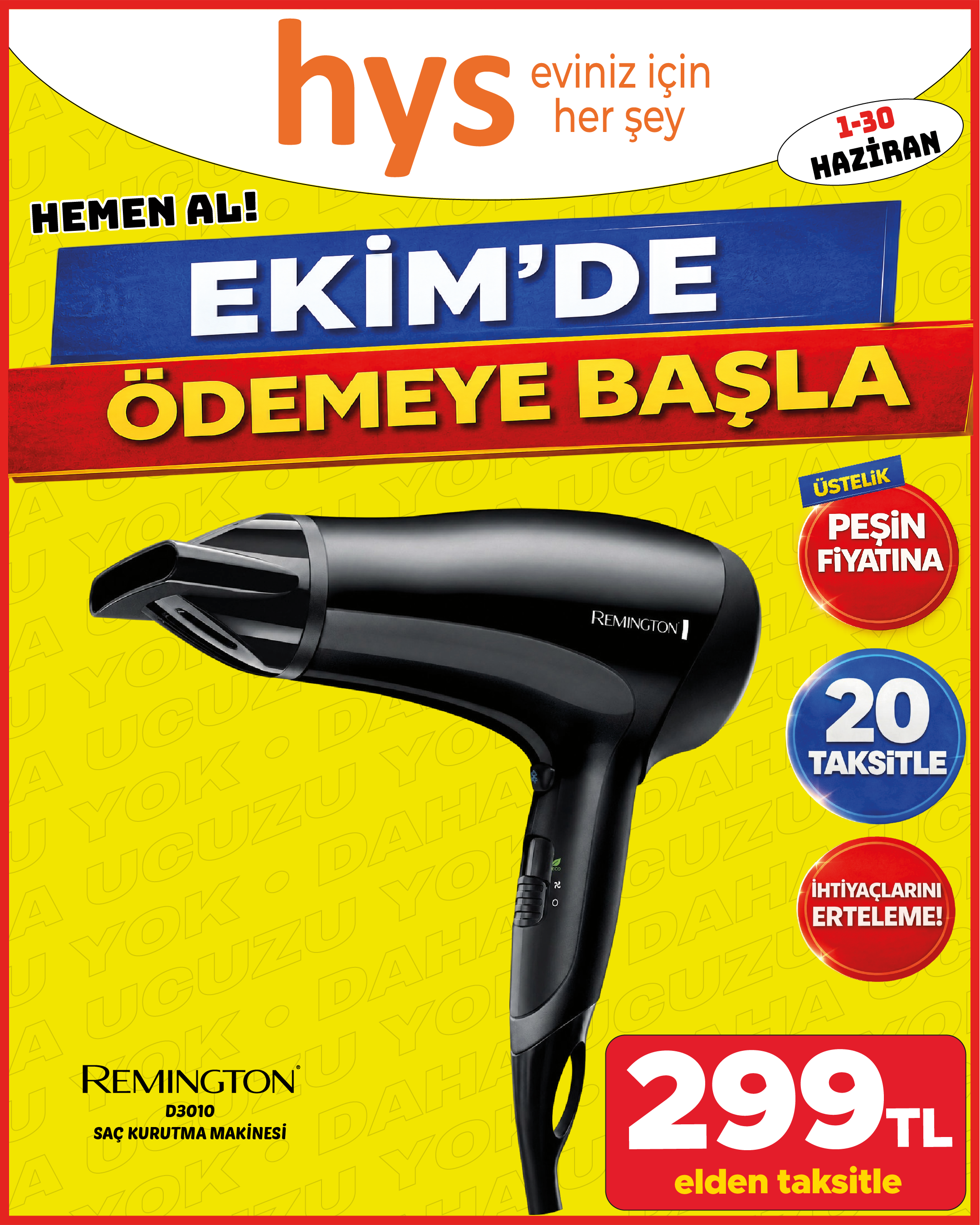Remington D3010 Sac Kurutma Makinesi Ürün ana görseli