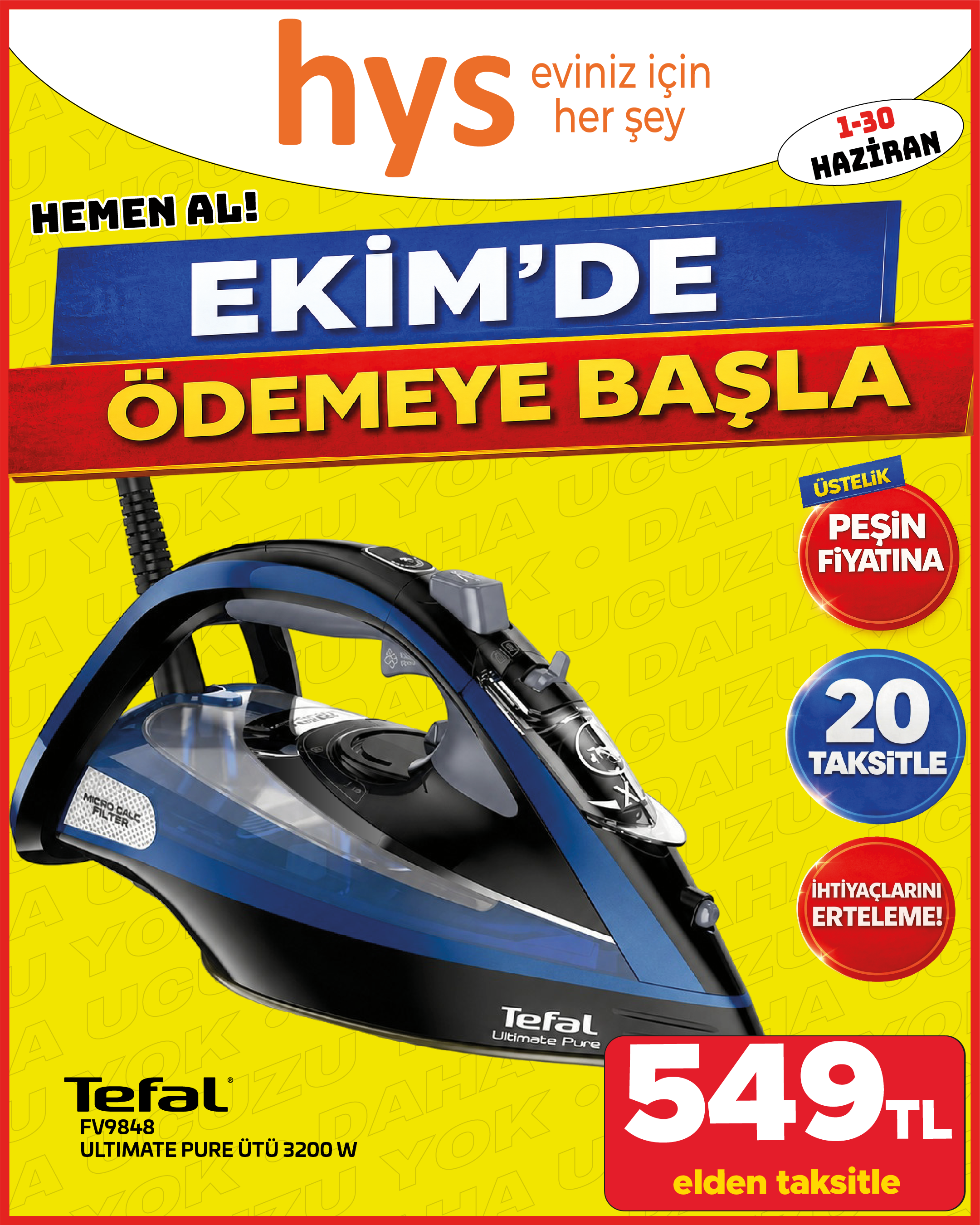 Tefal FV9848 Ultimate Pure Ütü 3200W