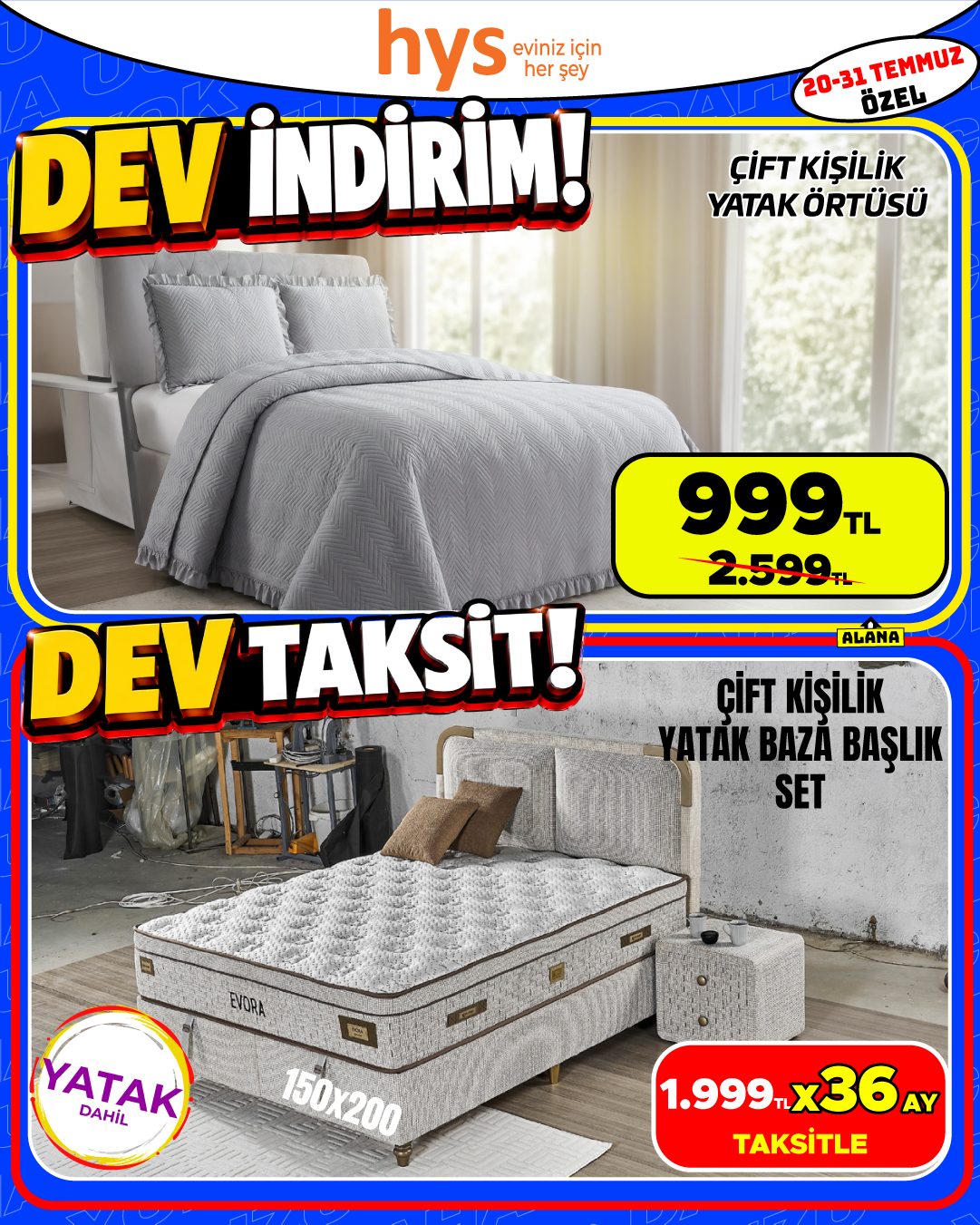 Çift Kişilik Yatak Örtüsü ve Çift Kişilik Yatak Baza Başlık Seti