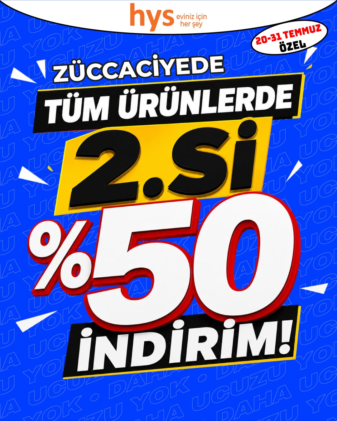 Züccaciyede Tüm Ürünlerde 2.si %50 İndirim Ürün ana görseli