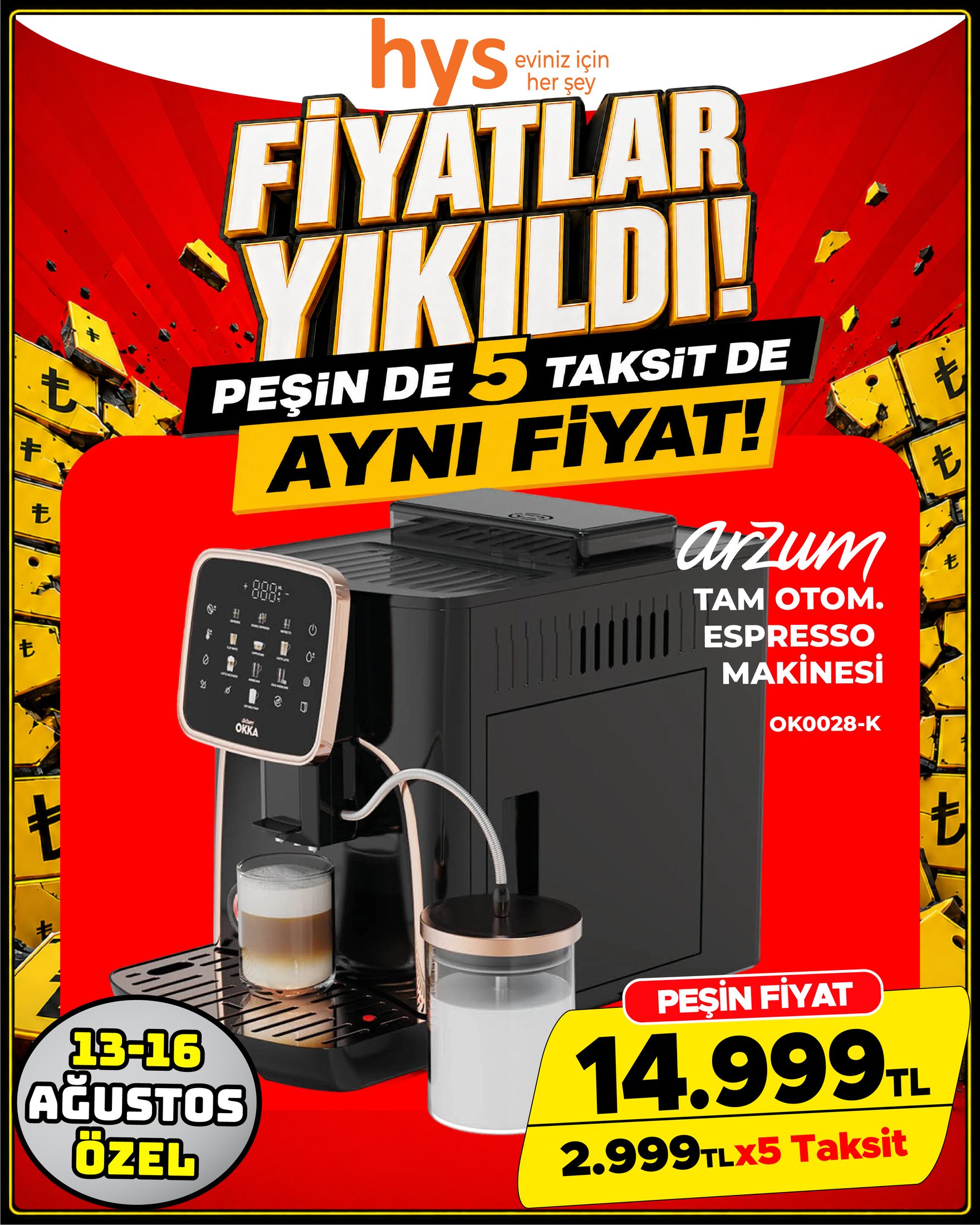 Arzum Tam Otomatik Espresso Makinesi Ürün ana görseli