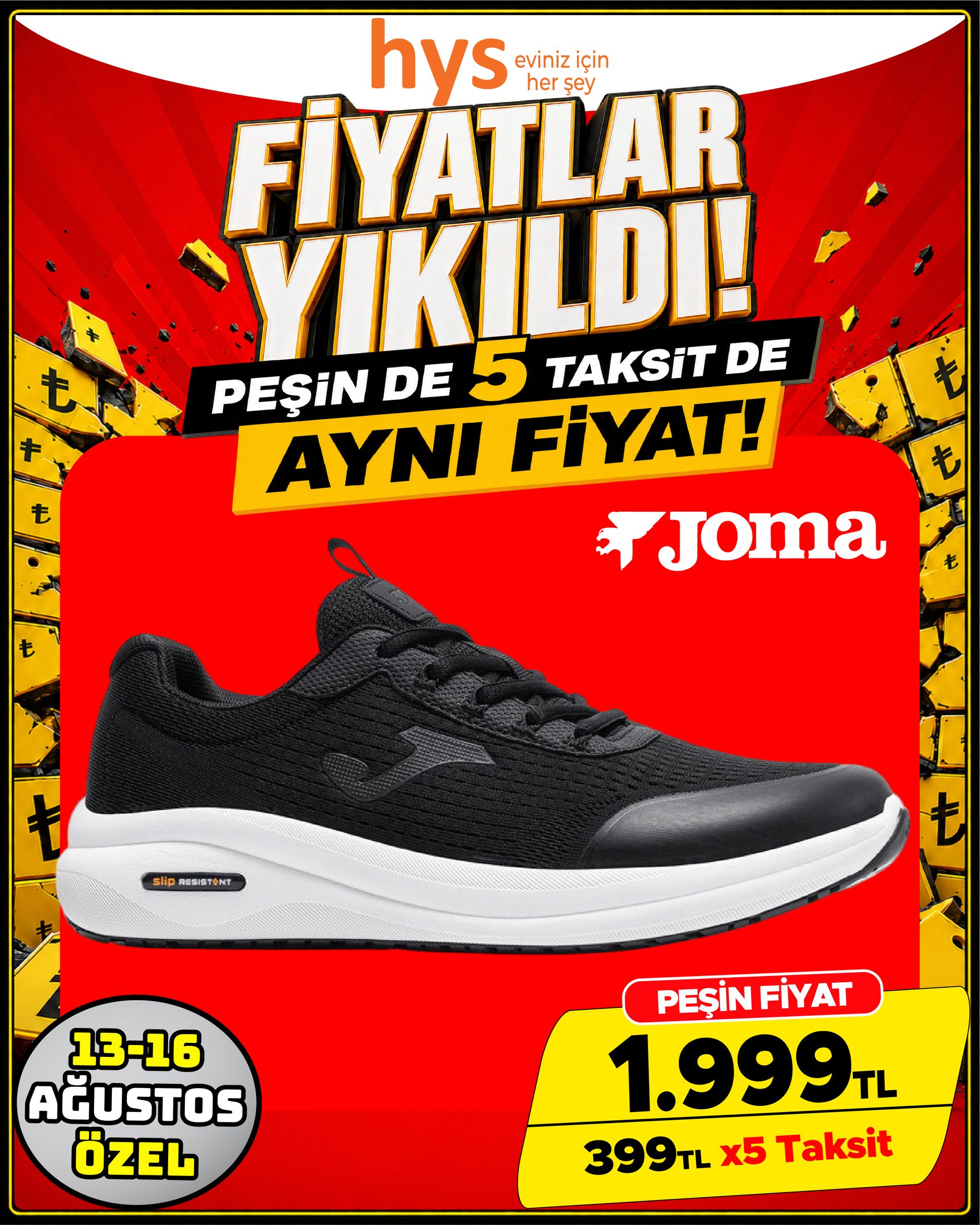 Joma Siyah Spor Ayakkabı
