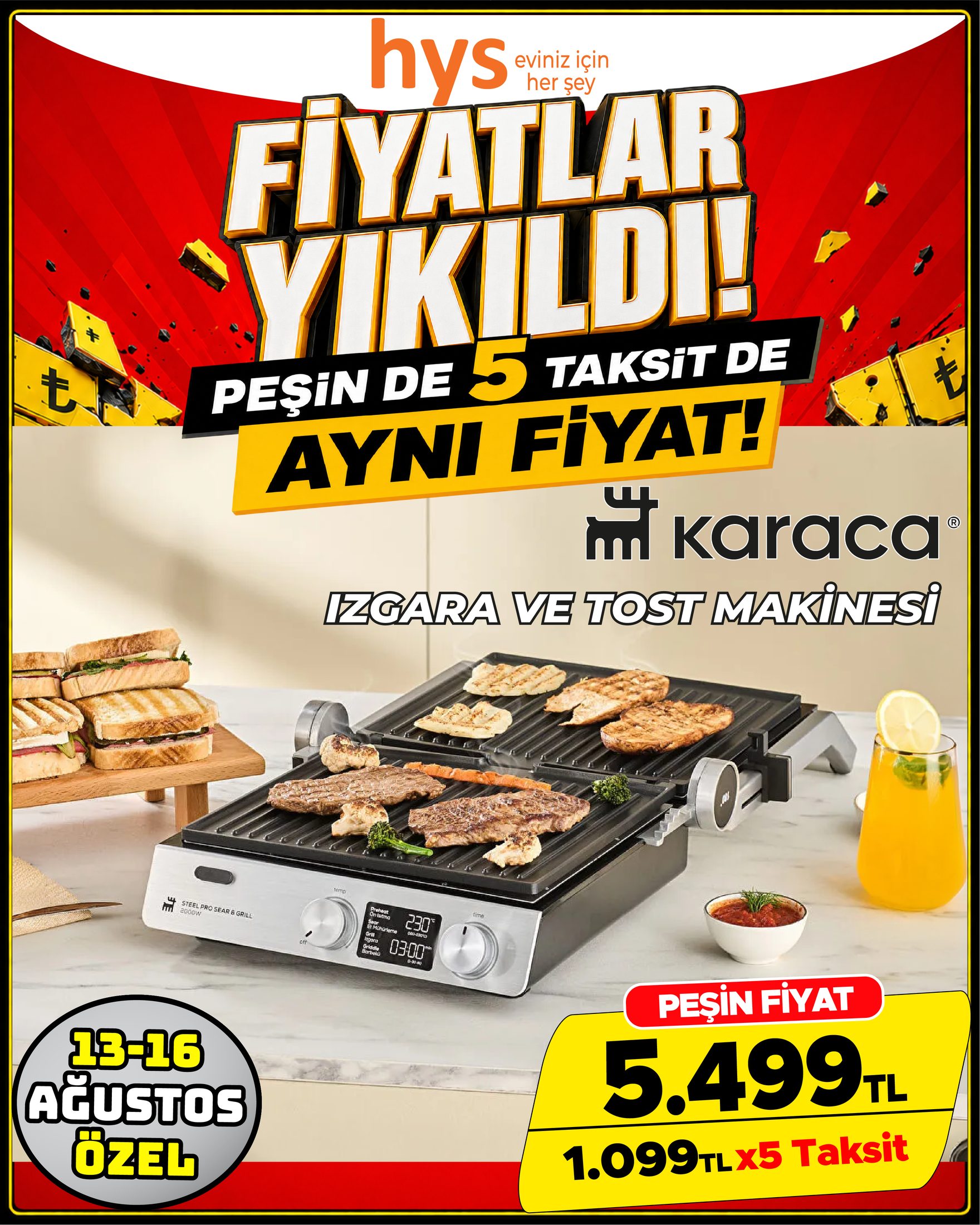 Karaca Izgara ve Tost Makinesi