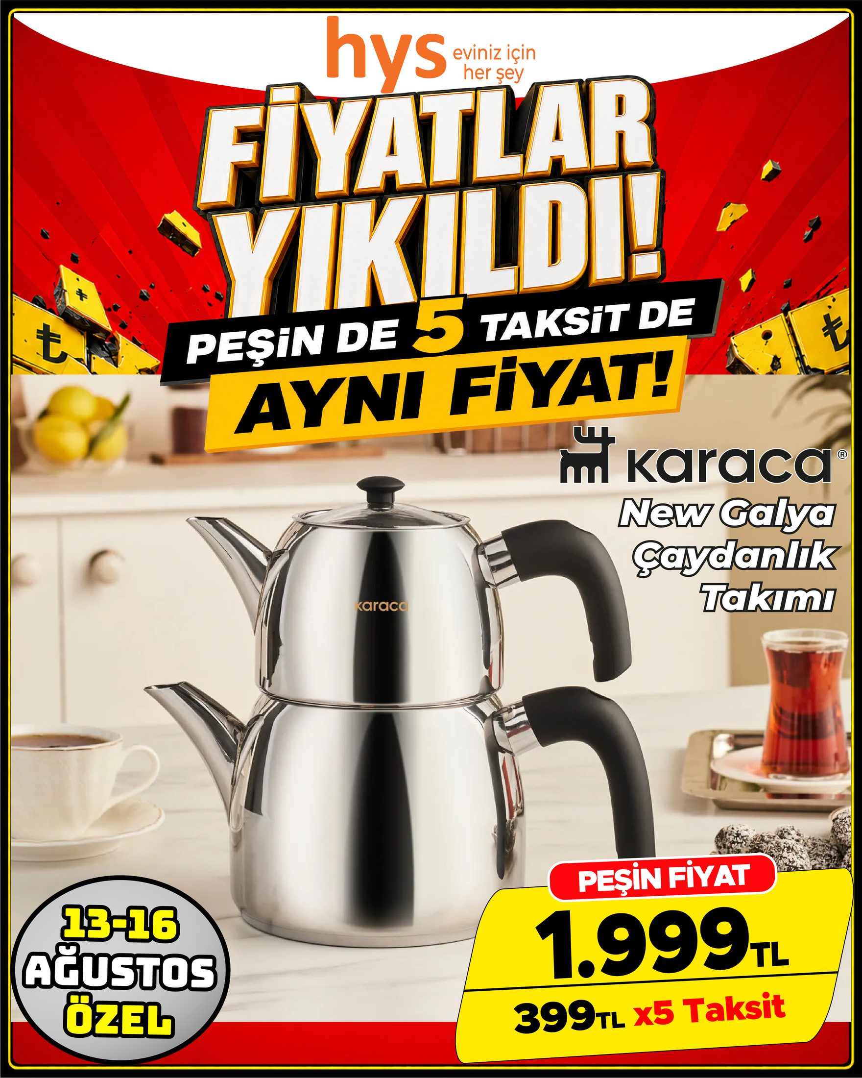 Karaca New Cayla Çaydanlık Takımı