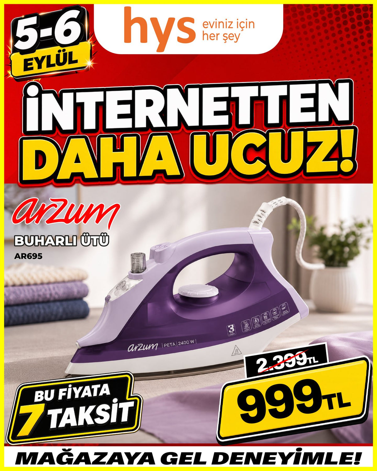Arzum Buharlı Ütü