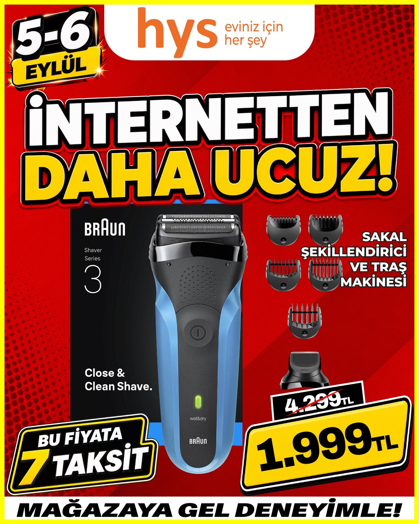 Braun Series 3 Sakal Şekillendirici ve Tıraş Makinesi