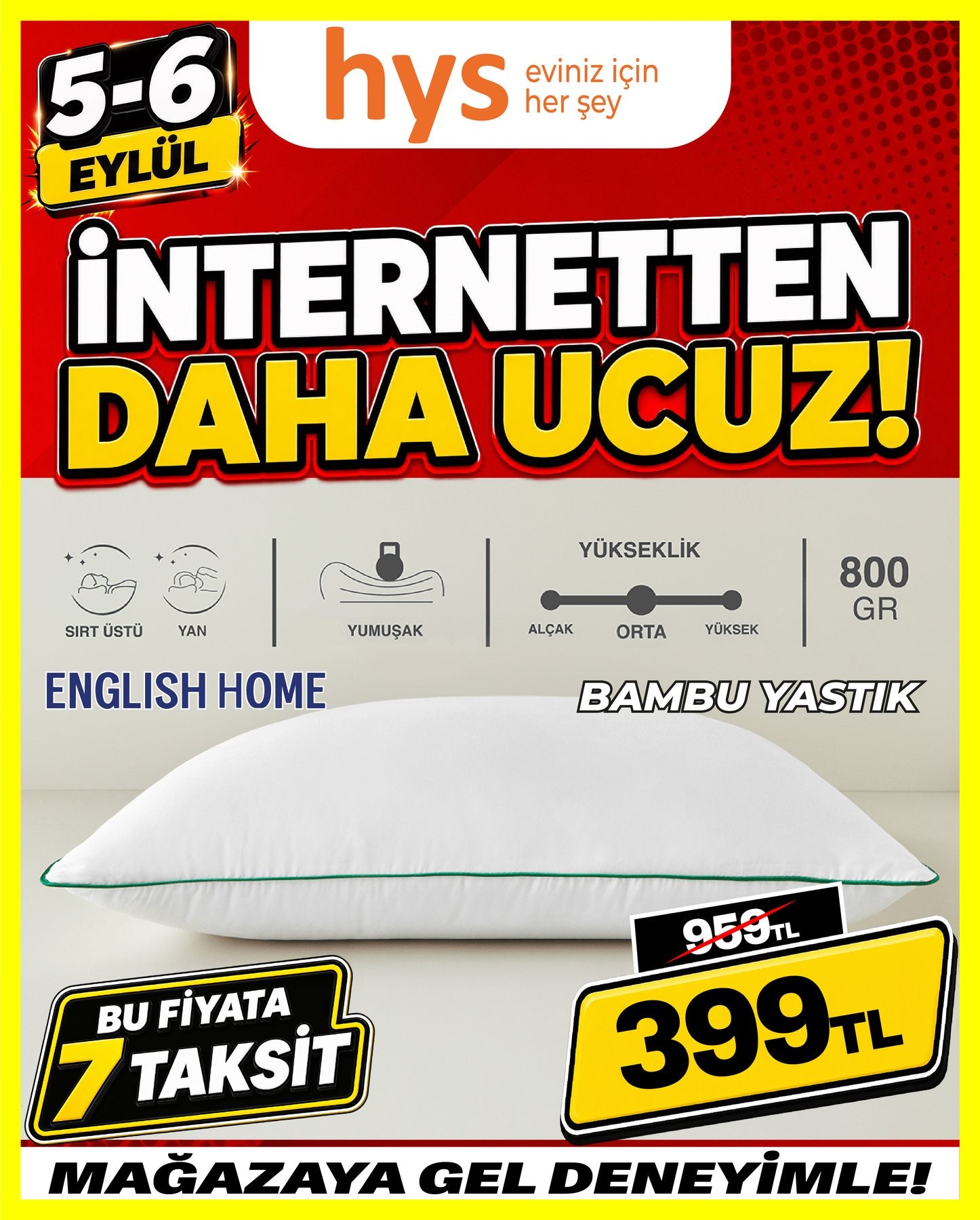 English Home Bambu Yastık