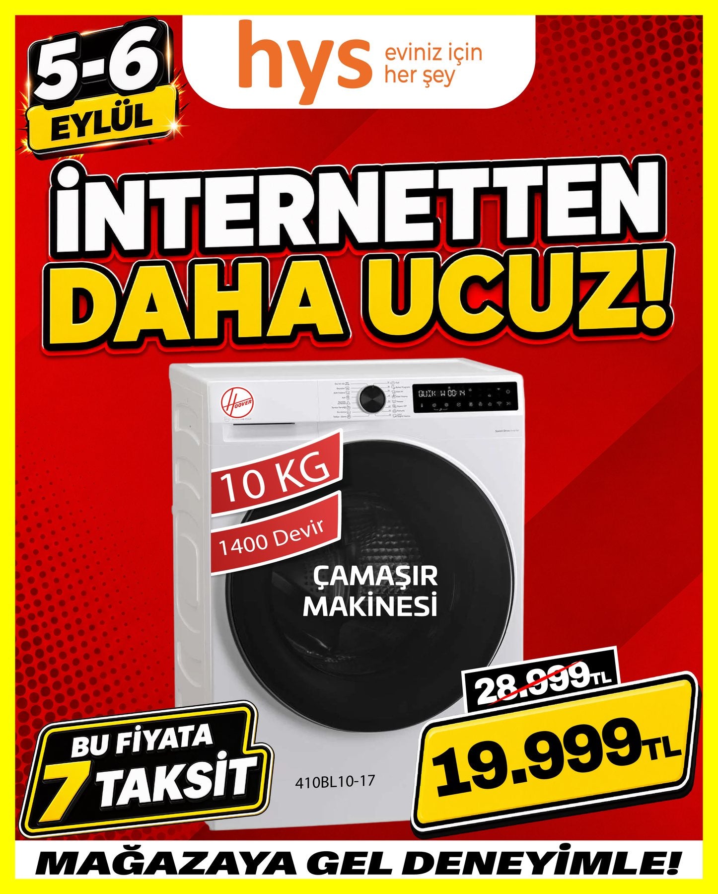 Hoover 10 Kg Çamaşır Makinesi