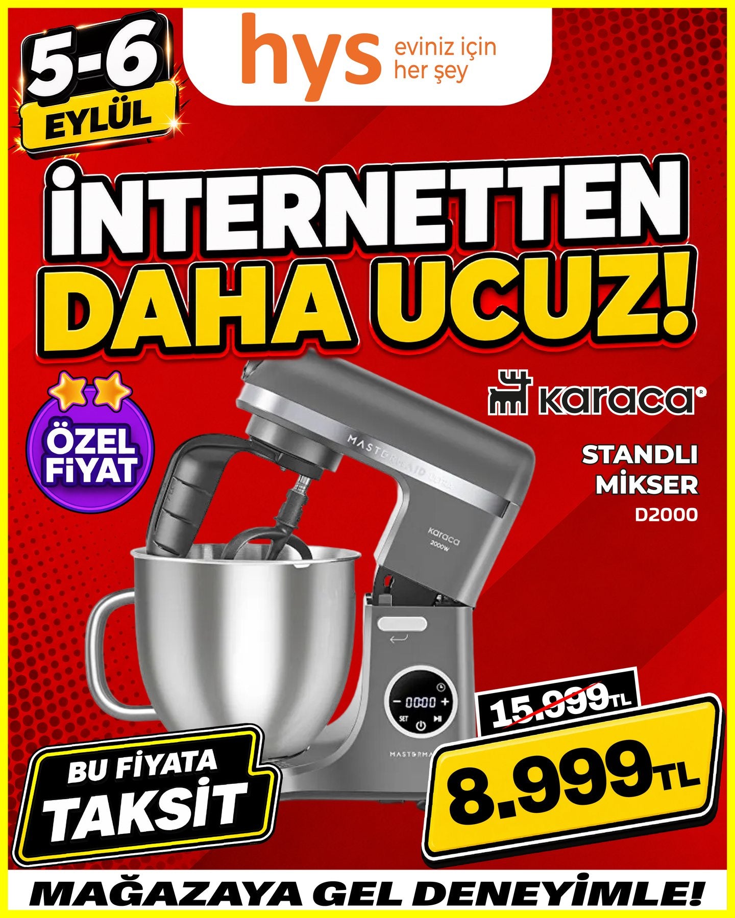 Karaca D2000 Standlı Mikser