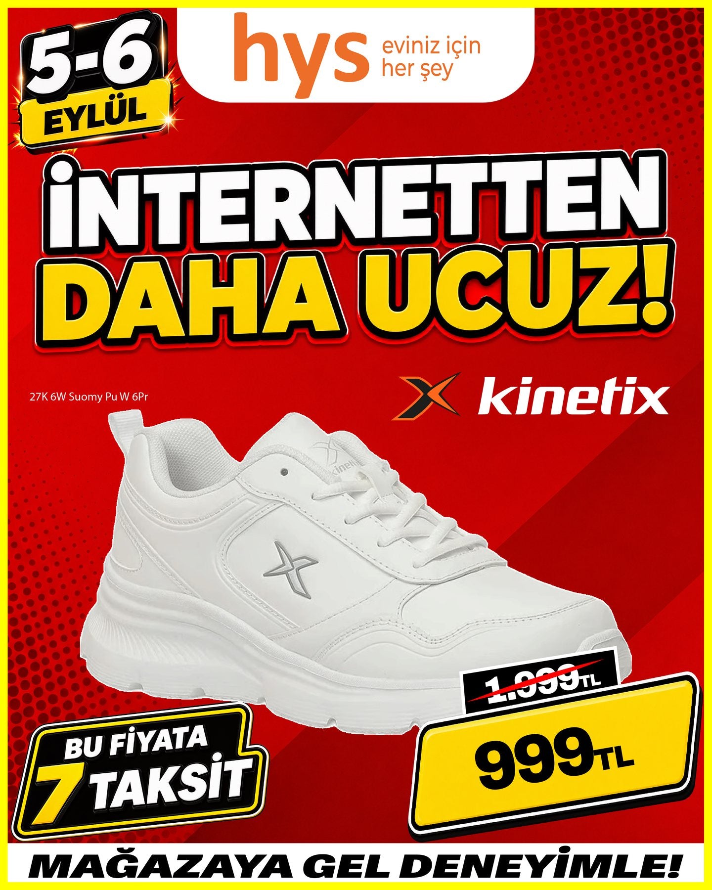 Kinetix Beyaz Spor Ayakkabı