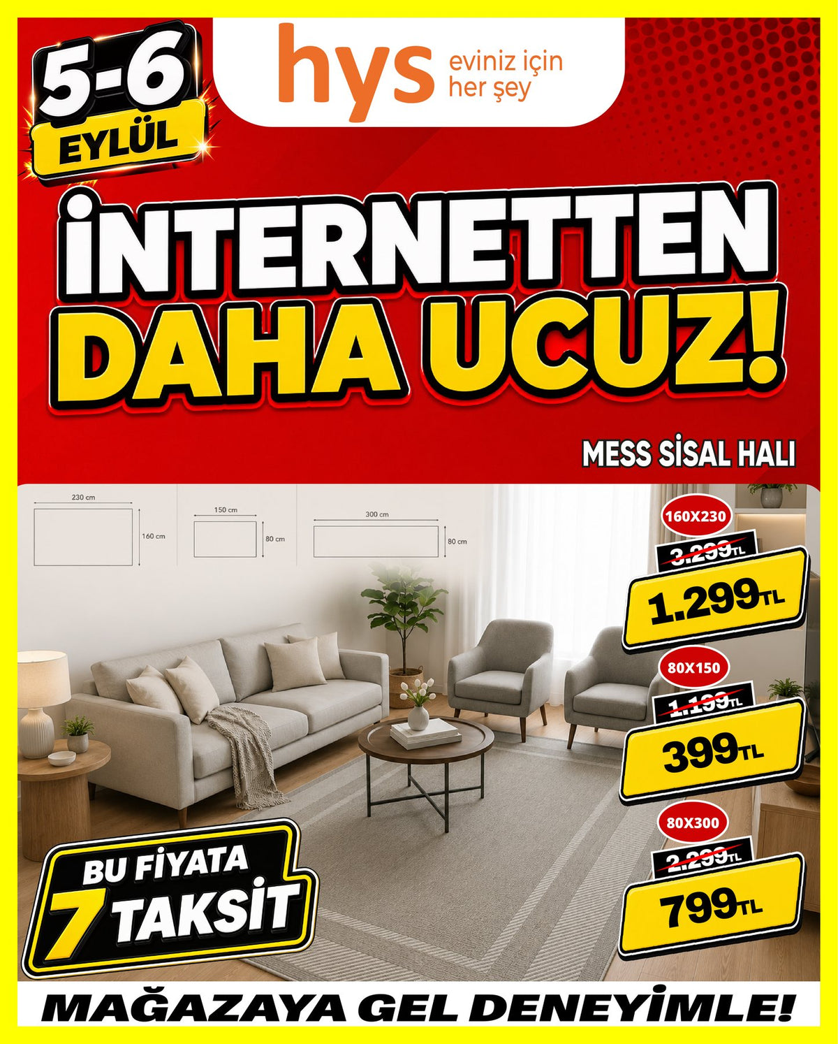 Mess Sisal Halı
