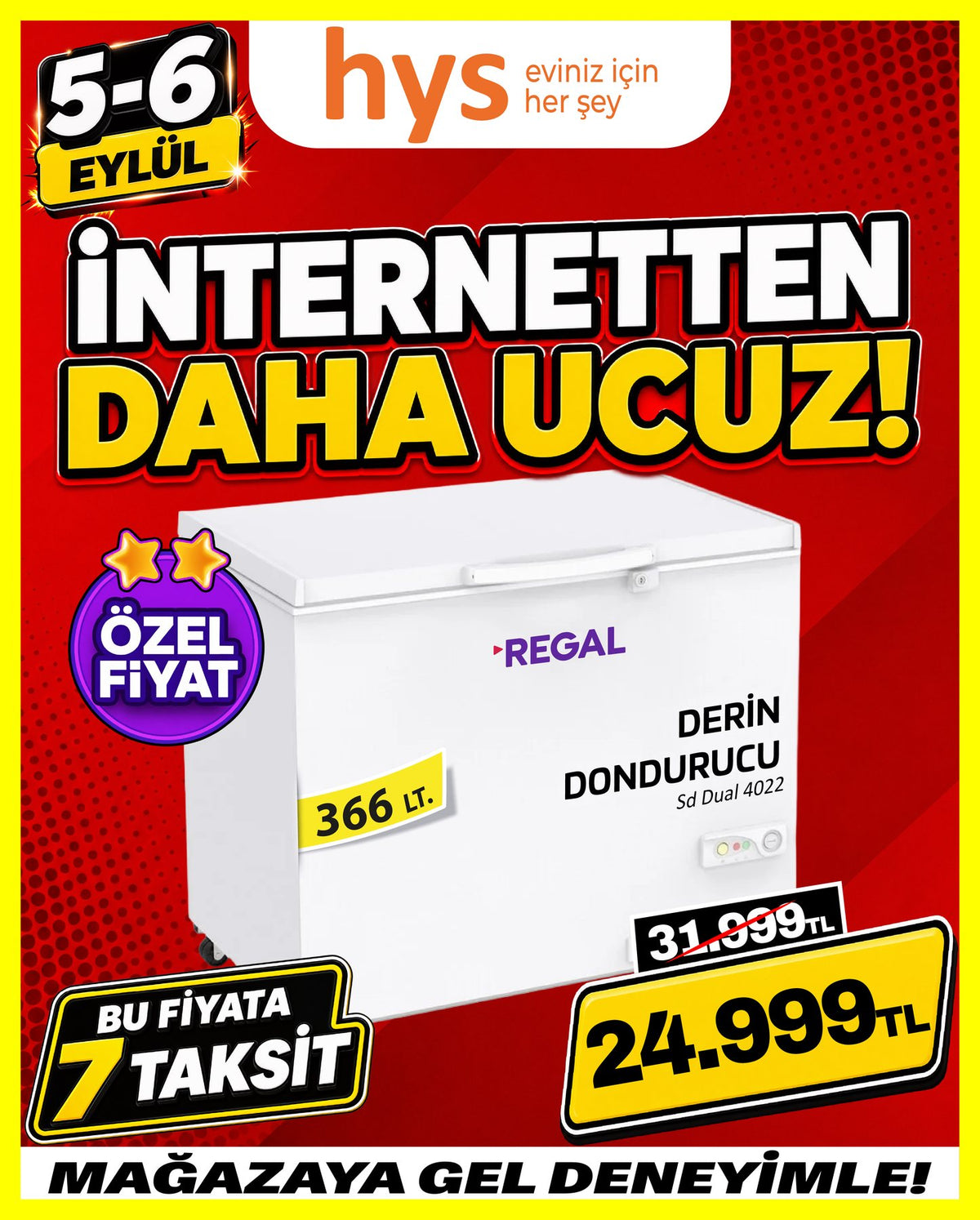 Regal 366 Lt Derin Dondurucu Ürün ana görseli
