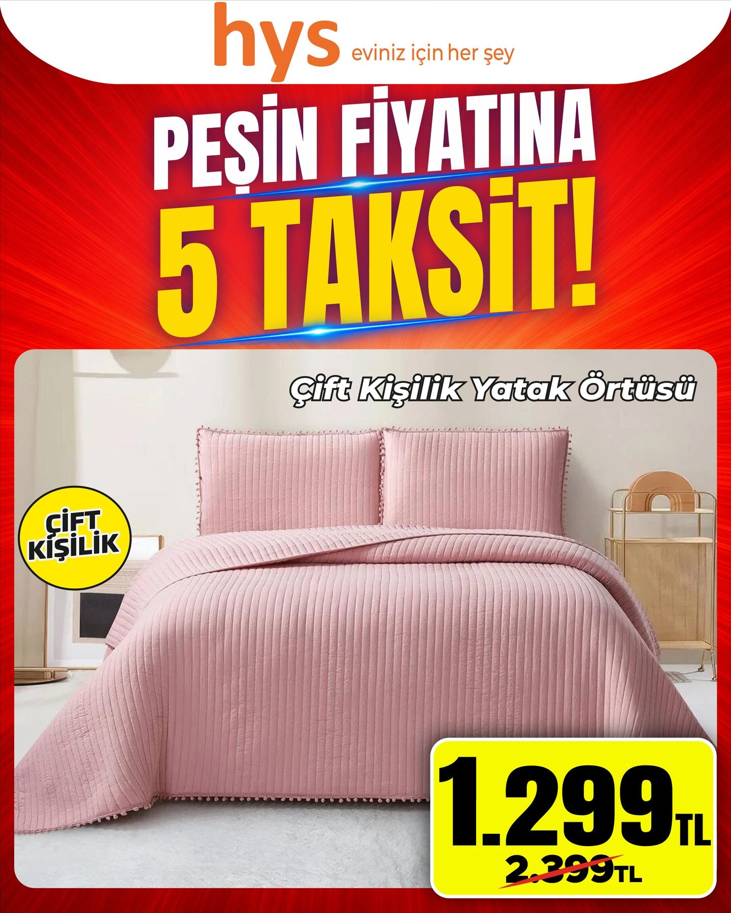 Çift Kişilik Yatak Örtüsü